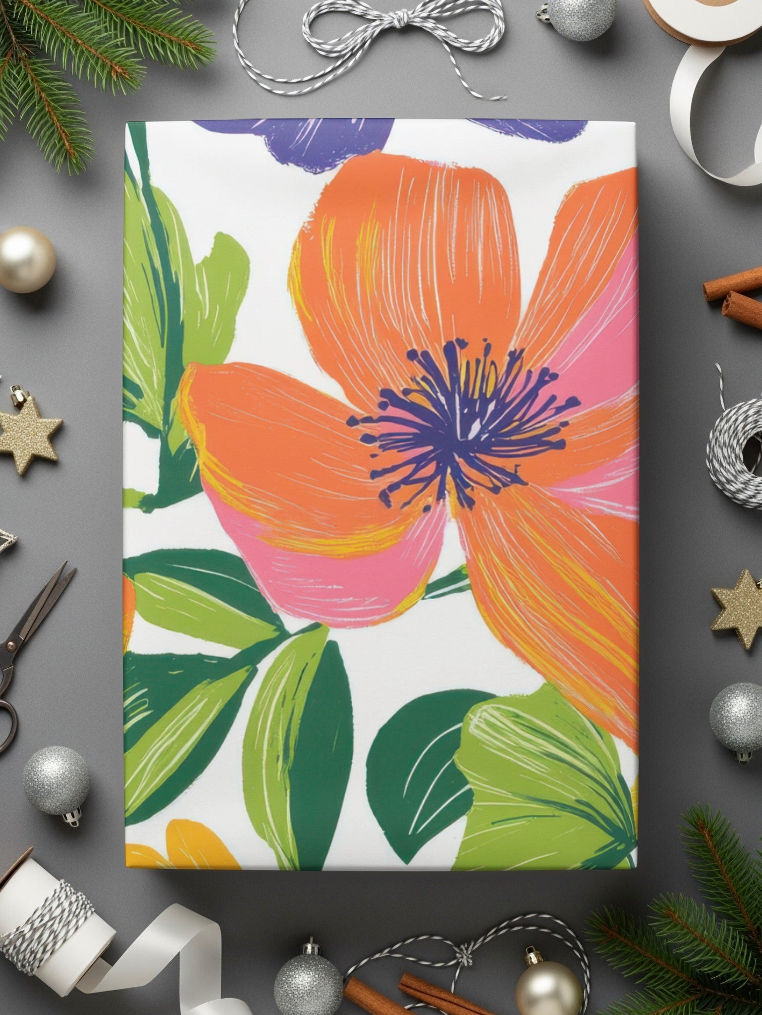 Preppy Yellow Floral Digital Paper, Groovy Floral Background, Seamless Retro Flowers, Fabric Design, Scrapbooking Paper, Printable Art - Moore and Mountain