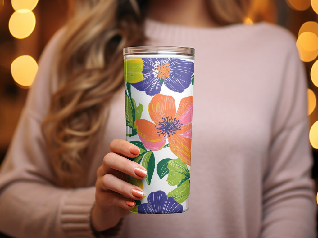 Preppy Yellow Floral Digital Paper, Groovy Floral Background, Seamless Retro Flowers, Fabric Design, Scrapbooking Paper, Printable Art - Moore and Mountain