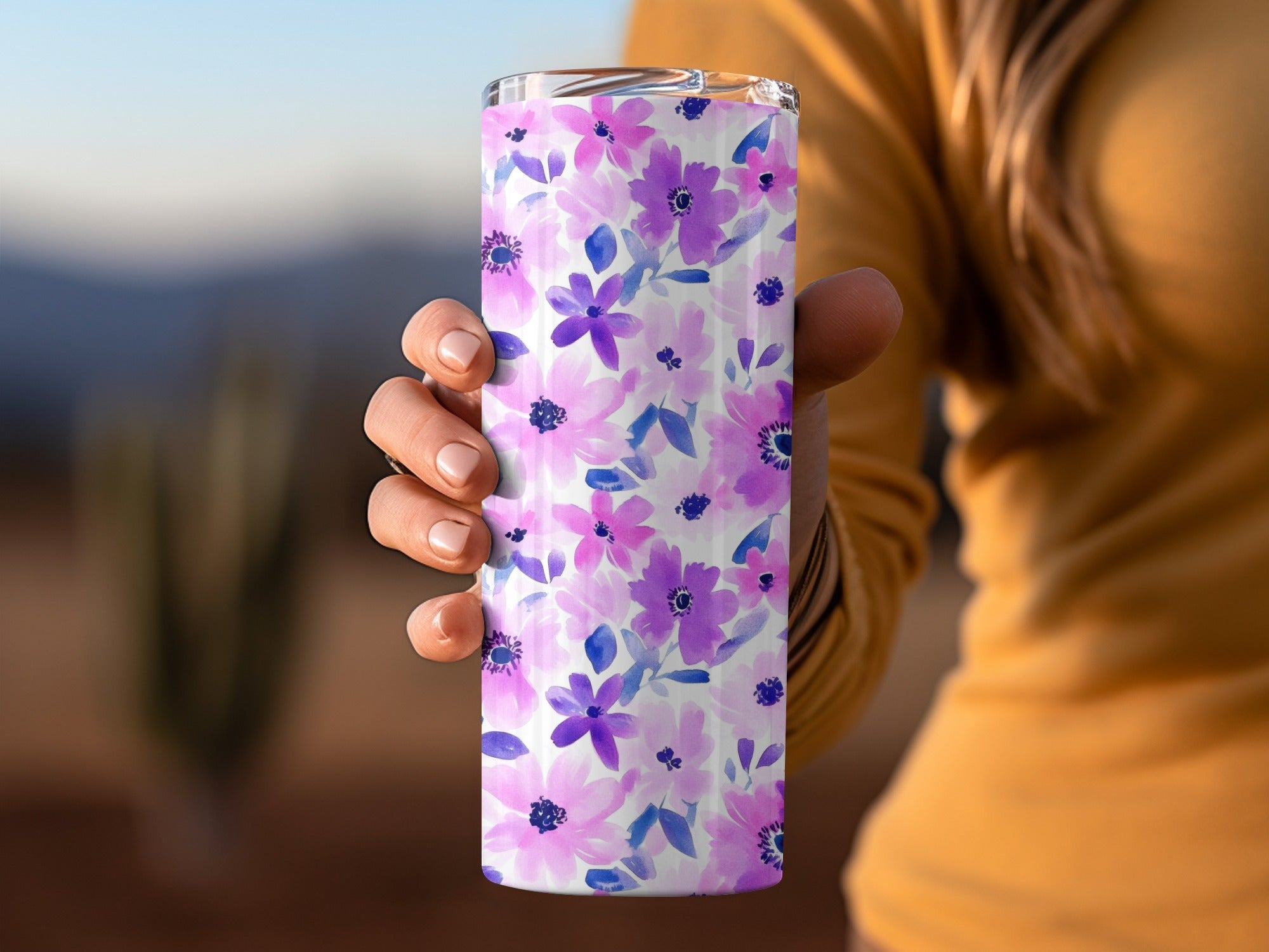 Purple Watercolor Floral Pattern Seamless Vibrants Painted Floral Purple Pattern - Moore and Mountain
