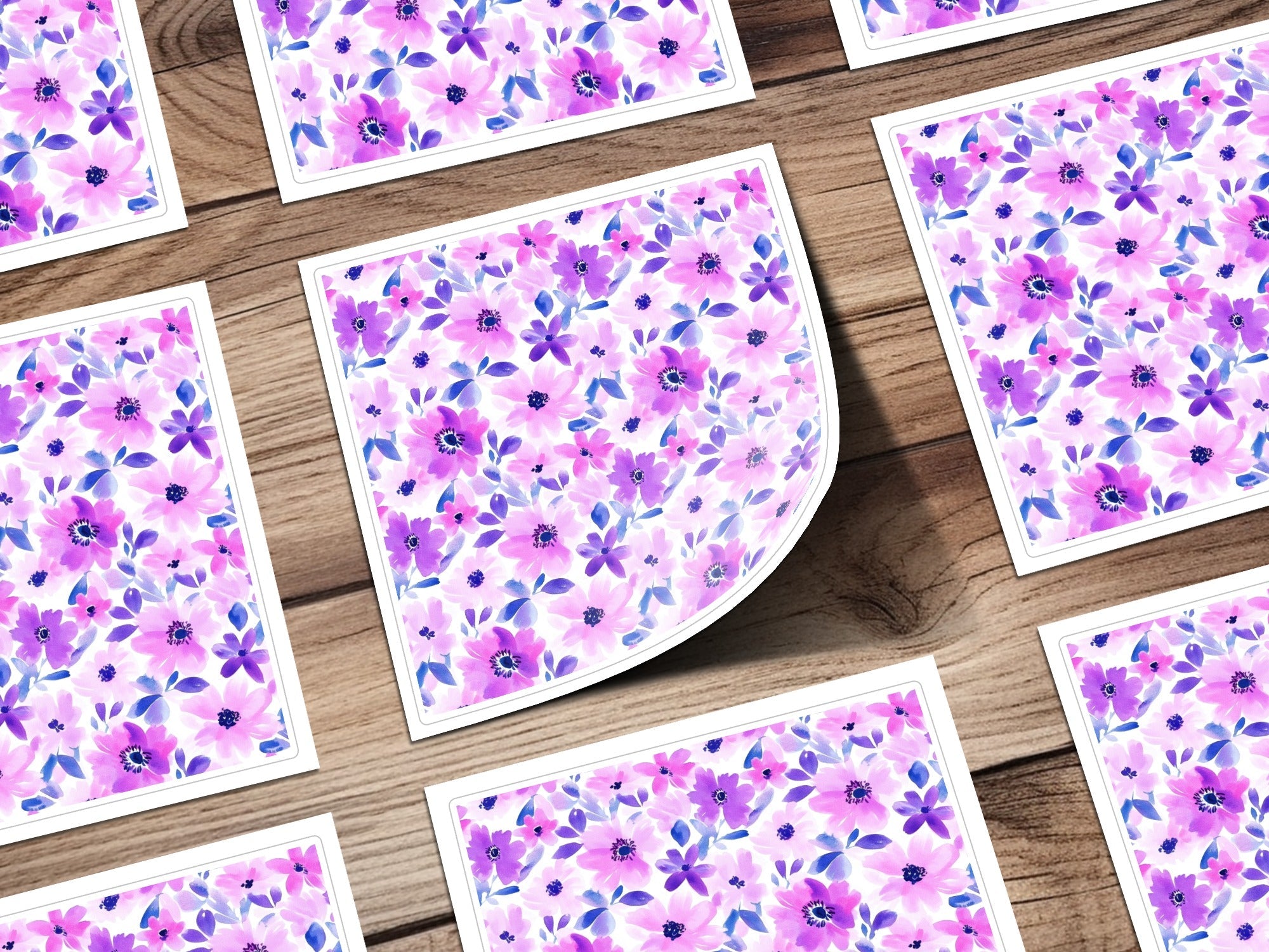 Purple Watercolor Floral Pattern Seamless Vibrants Painted Floral Purple Pattern - Moore and Mountain