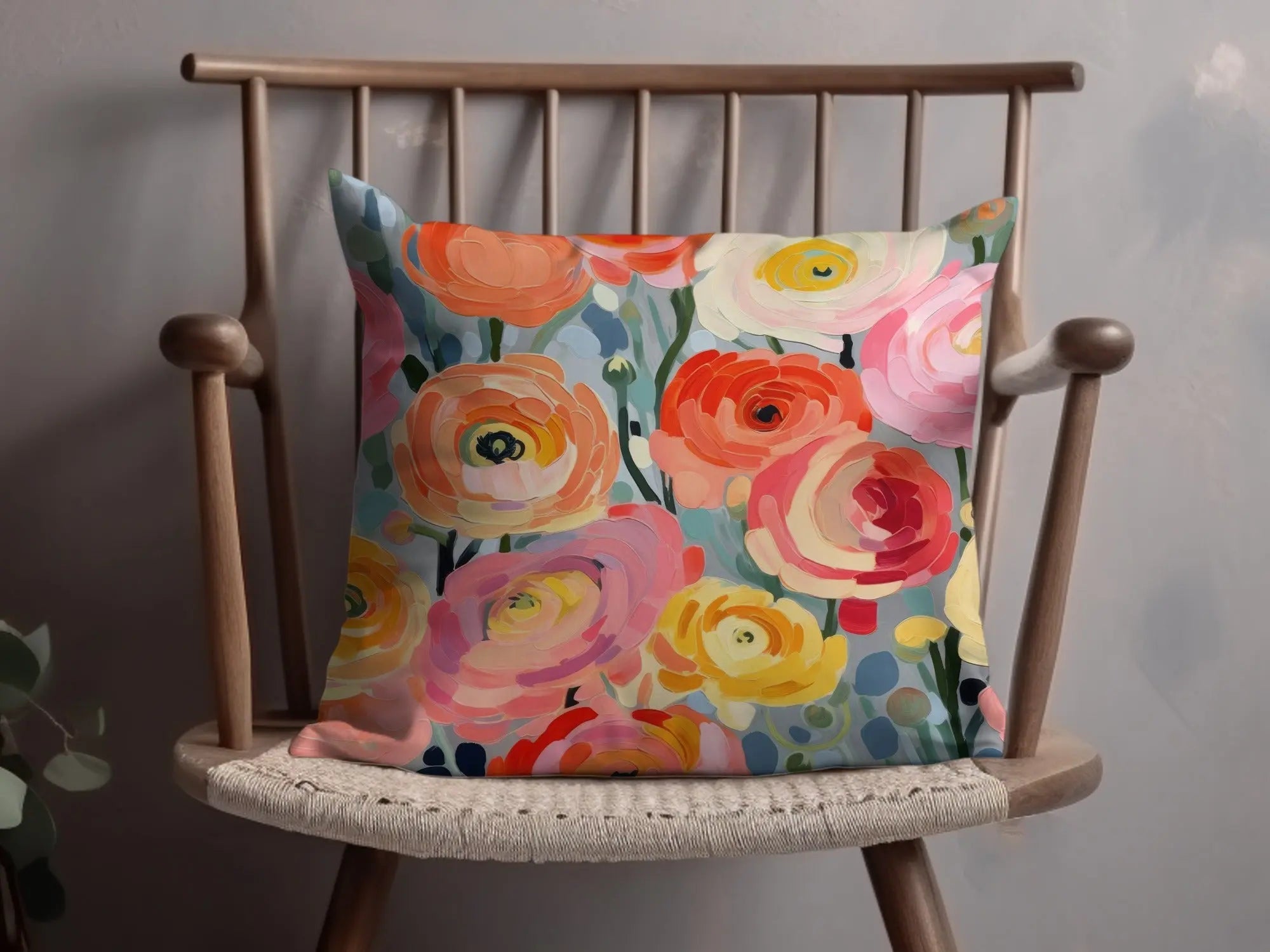 Ranunculus Digital Paper, Ditsy Floral Seamless Pattern, Spring Flowers, 12x12 JPEG Files, Scrapbook Paper, Printable, for Fabric and More - Moore and Mountain