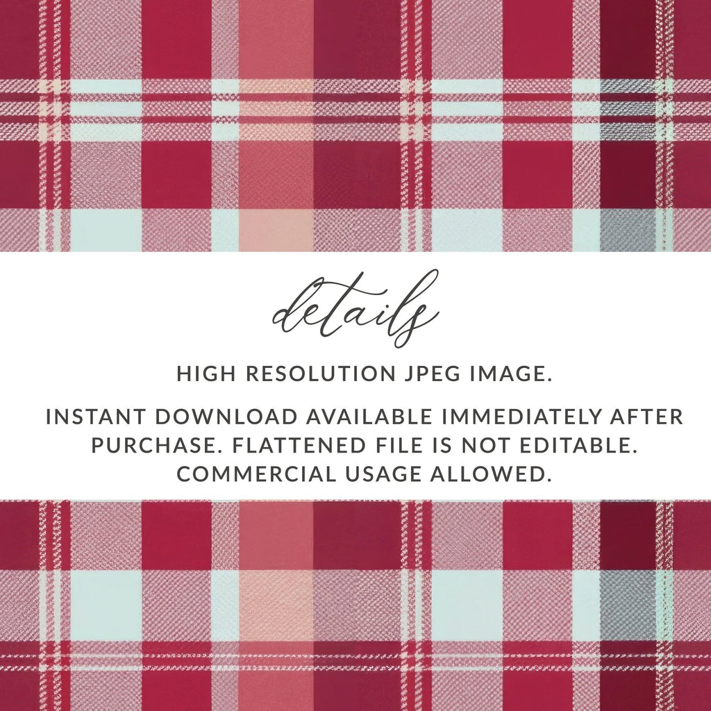 Red Plaid Digital Paper, Checkered Pattern, Buffalo Plaid Background, Scrapbook Paper, Fabric Print, Tartan Digital Paper, Seamless - Moore and Mountain