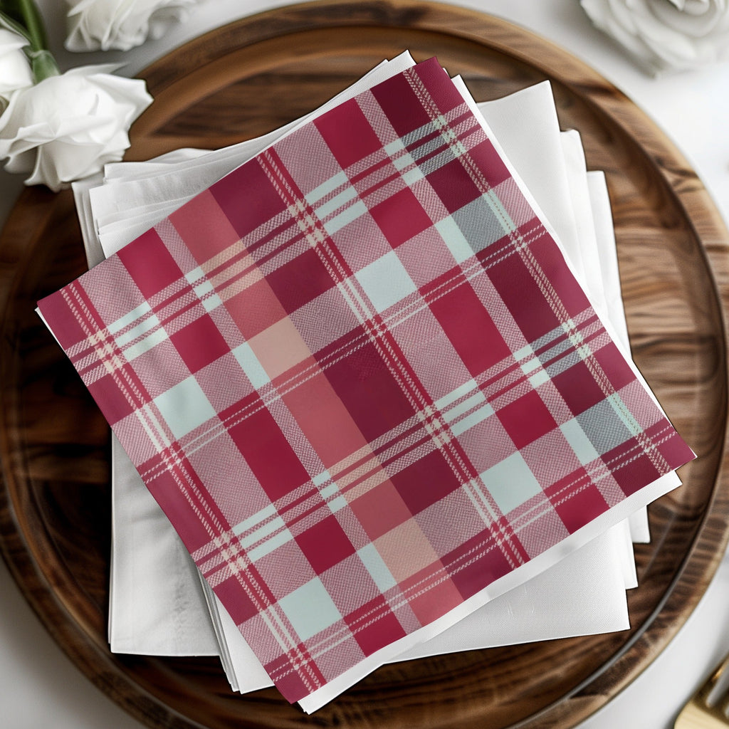 Red Plaid Digital Paper, Checkered Pattern, Buffalo Plaid Background, Scrapbook Paper, Fabric Print, Tartan Digital Paper, Seamless - Moore and Mountain