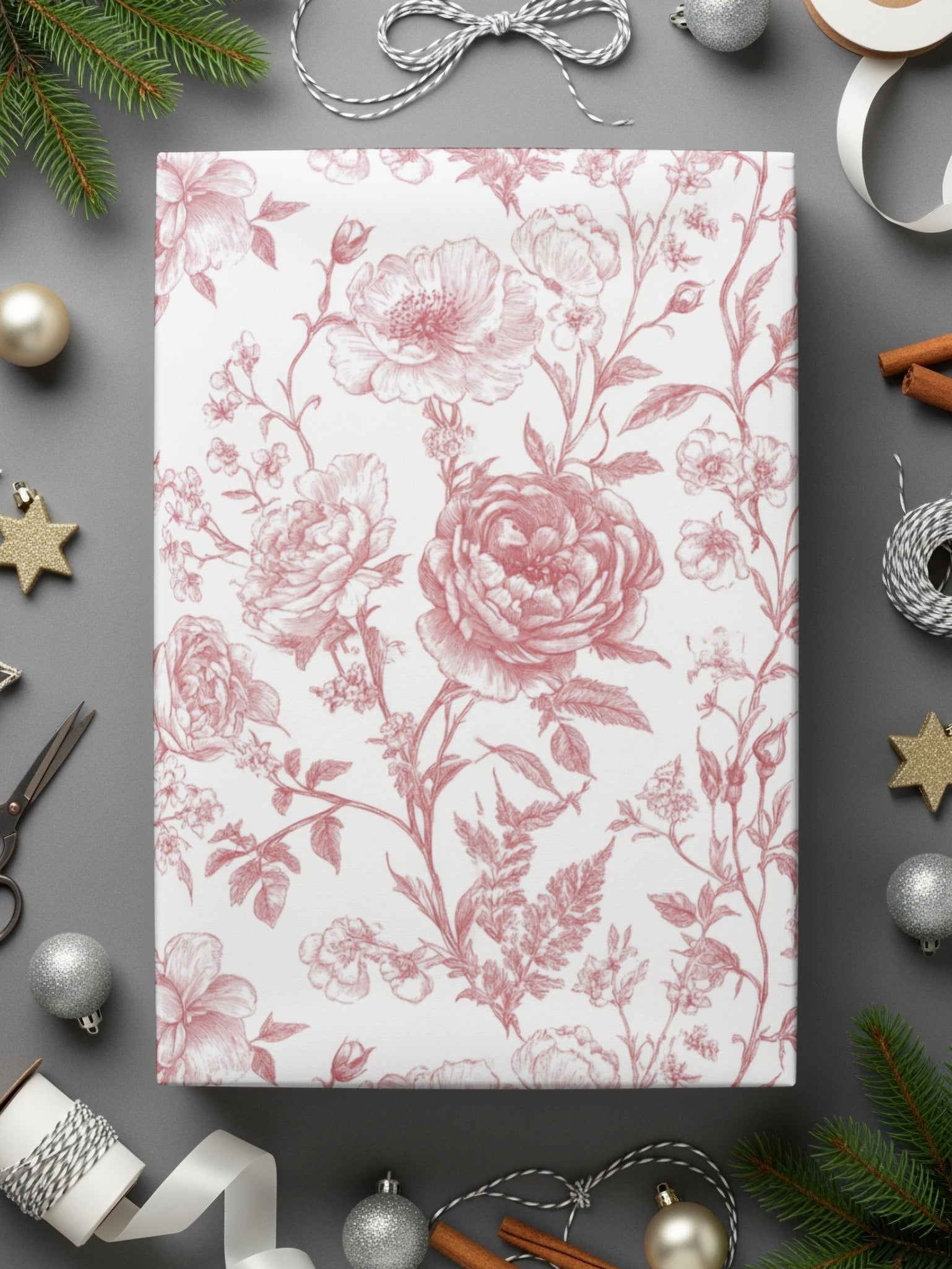 Red Rose Chinoiserie Seamless Background Pattern - Moore and Mountain