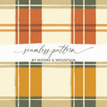 Retro Plaid Digital Paper, Autumn Check Seamless Pattern, 12x12 JPEG Files, Fall Colors Fabric Design, Scrapbooking Paper, Digital Download - Moore and Mountain