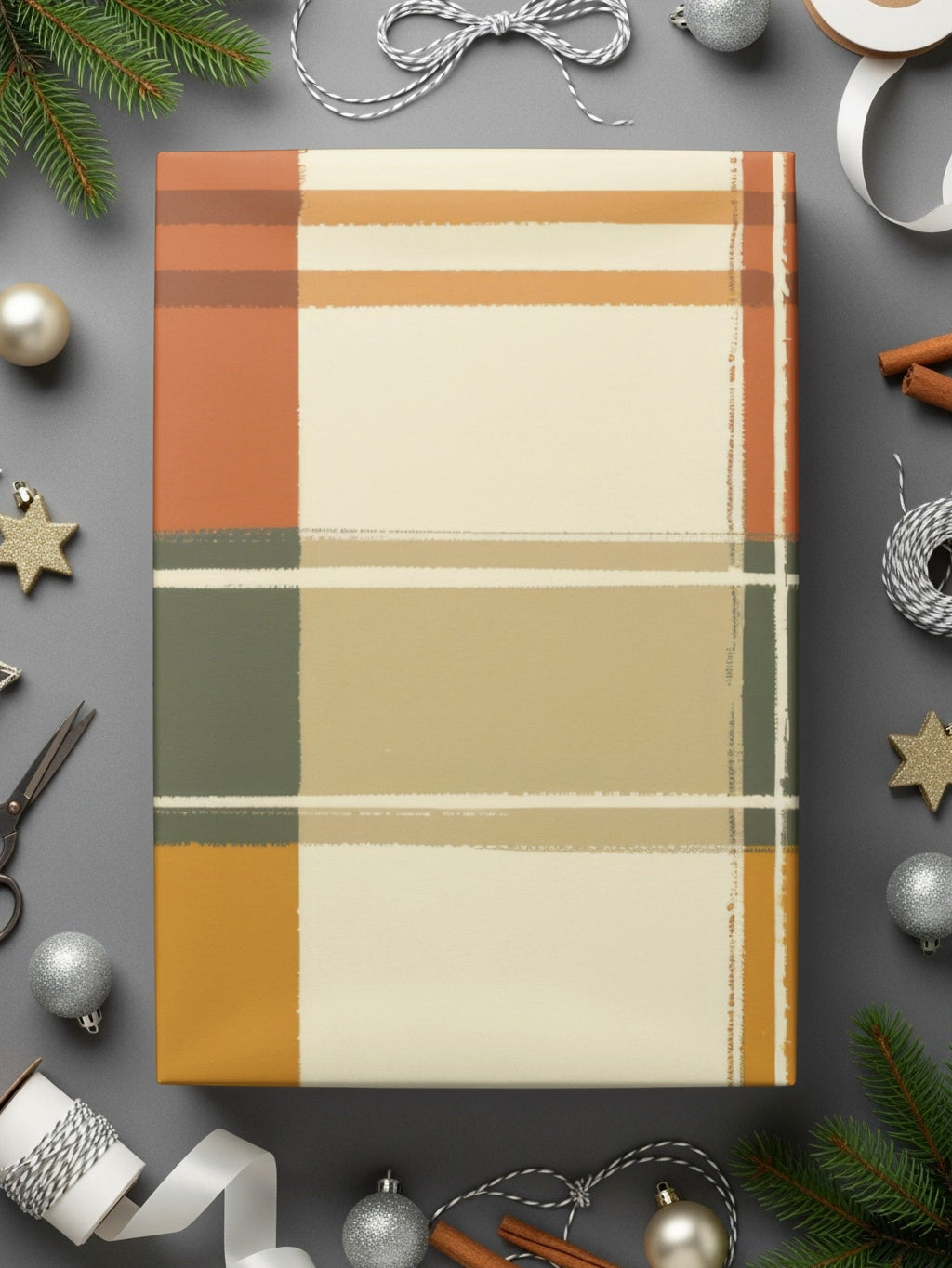 Retro Plaid Digital Paper, Autumn Check Seamless Pattern, 12x12 JPEG Files, Fall Colors Fabric Design, Scrapbooking Paper, Digital Download - Moore and Mountain