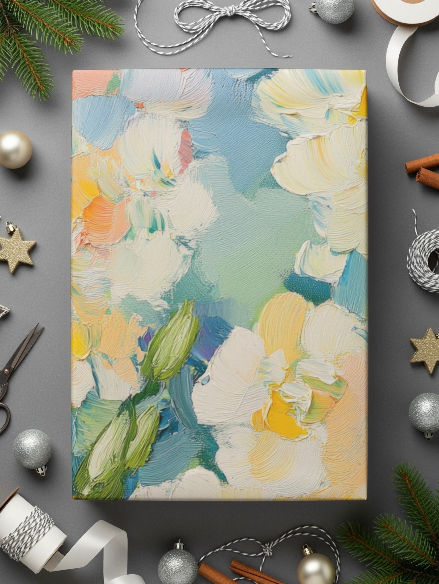 Seamless Acrylic Floral Impressionistic Fine Art Painting - Moore and Mountain