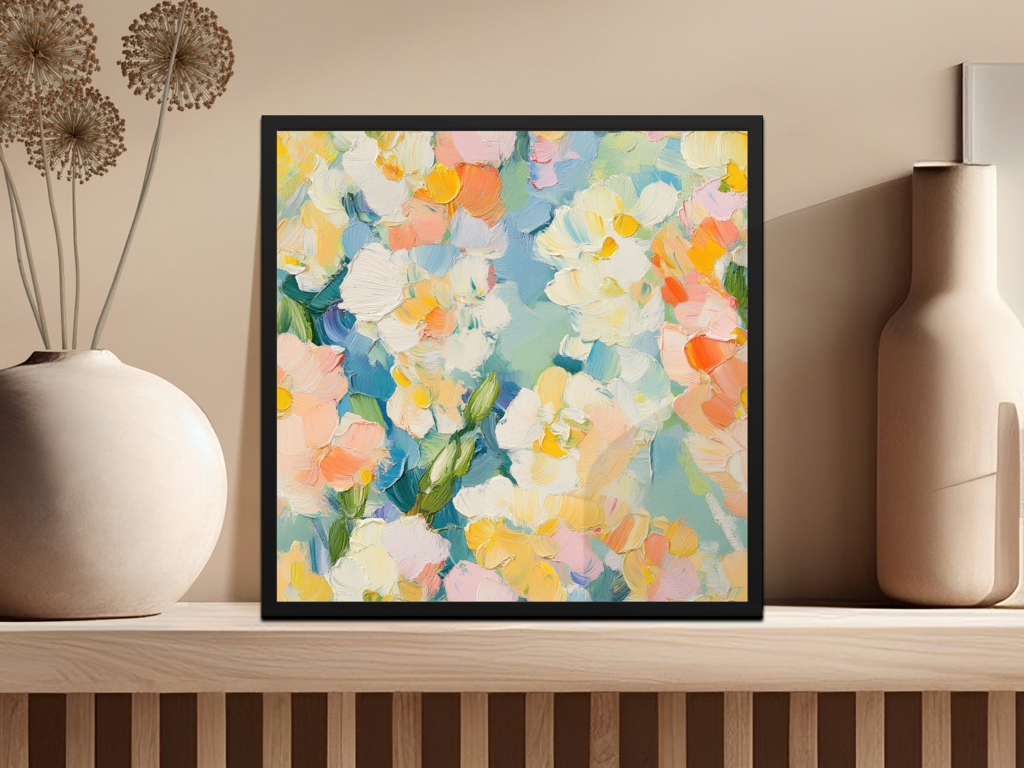 Seamless Acrylic Floral Impressionistic Fine Art Painting - Moore and Mountain