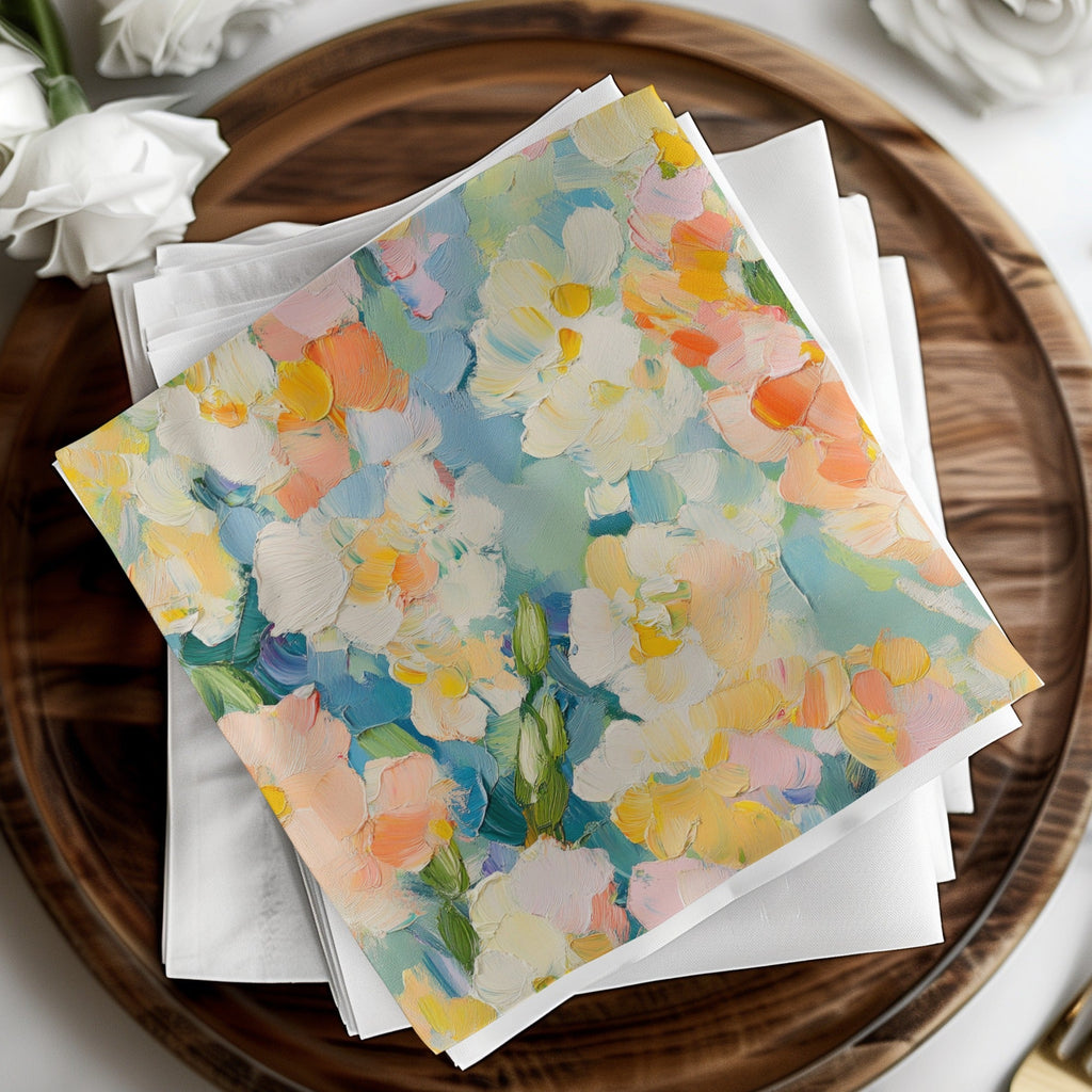 Seamless Acrylic Floral Impressionistic Fine Art Painting - Moore and Mountain