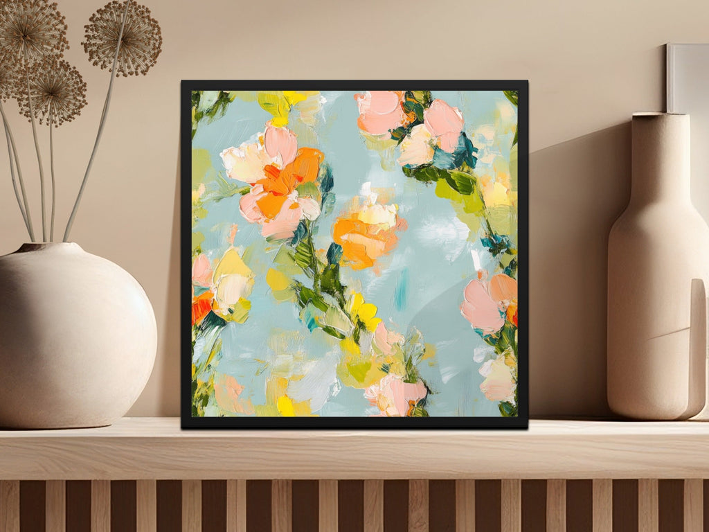 Seamless Acrylic Floral Impressionistic Painting Digital - Moore and Mountain