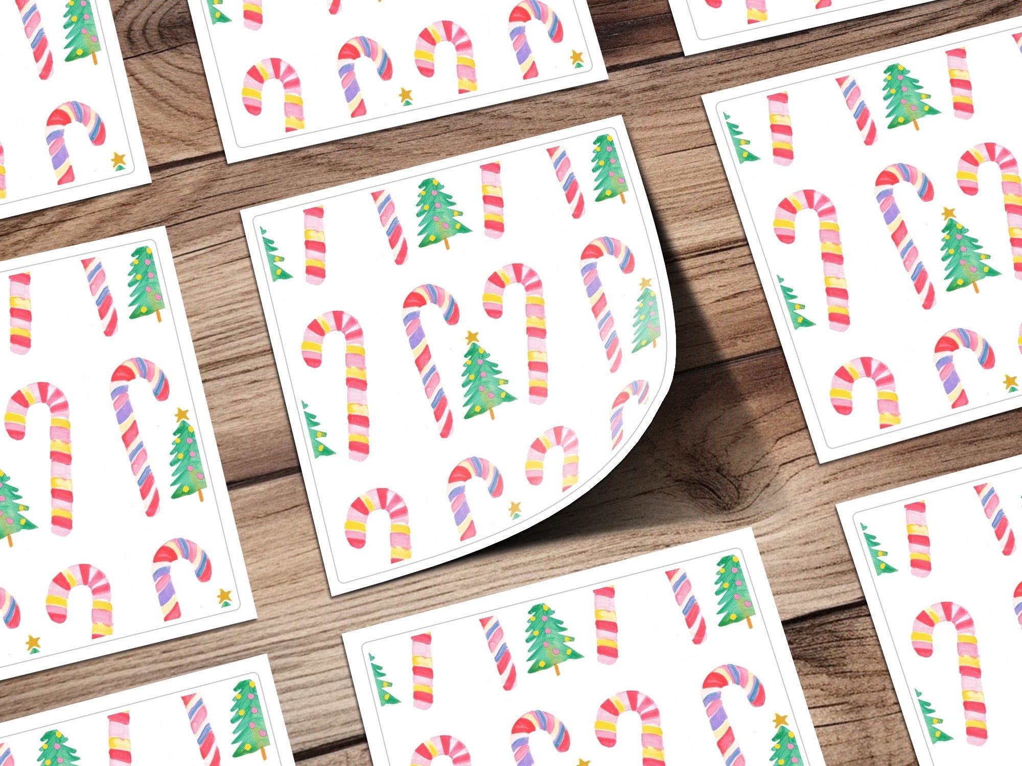 Seamless Candy Cane Pattern, Cute Candy Canes Christmas Background - Moore and Mountain