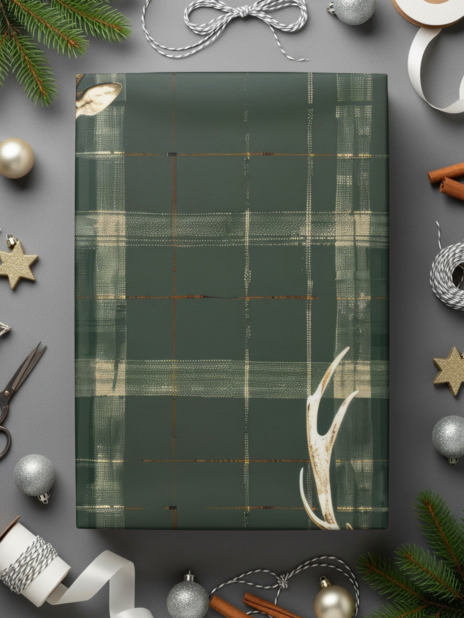 Seamless Hunting Pattern Dark Green Mens Winter Seamless Pattern - Moore and Mountain