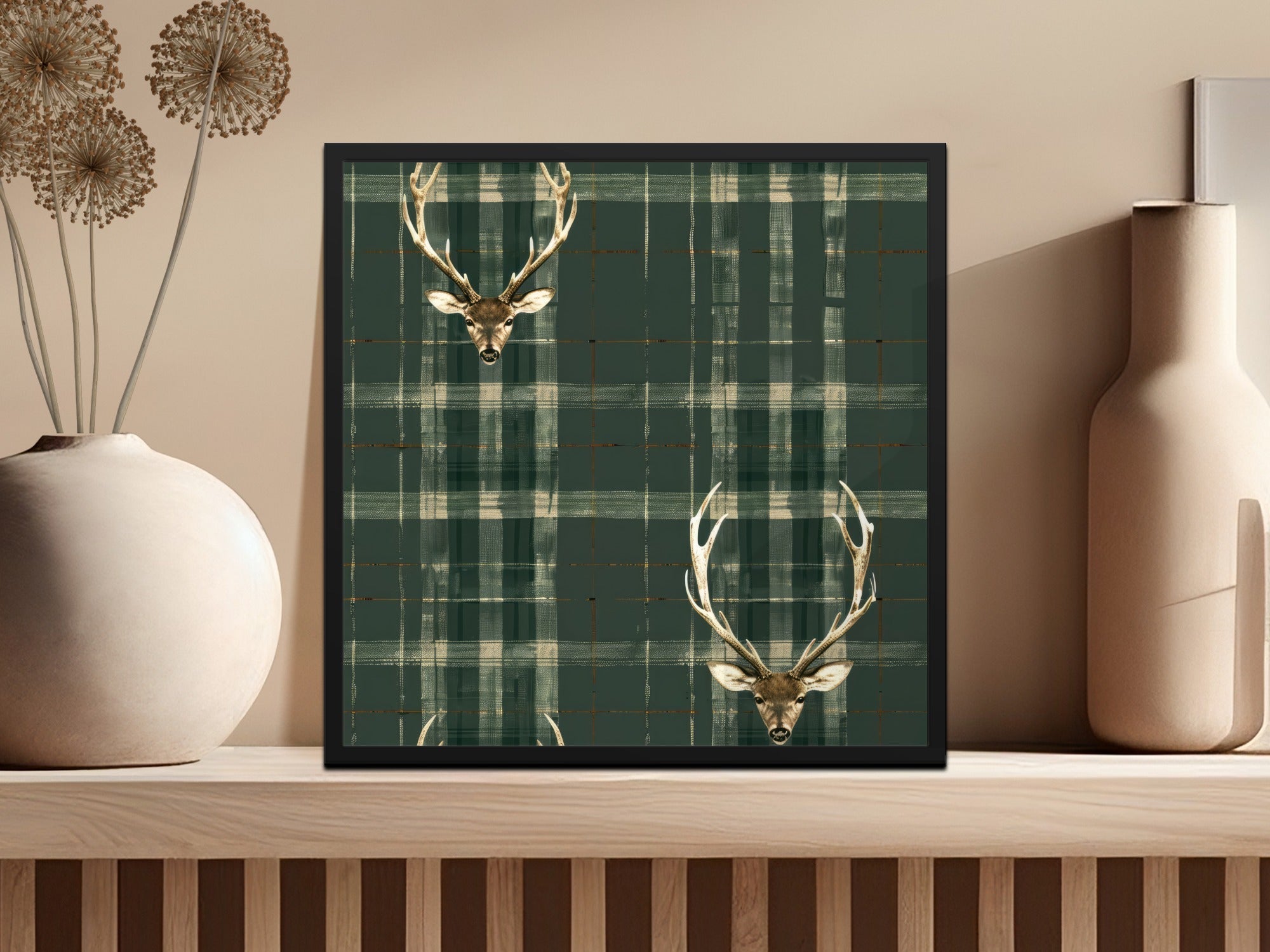 Seamless Hunting Pattern Dark Green Mens Winter Seamless Pattern - Moore and Mountain