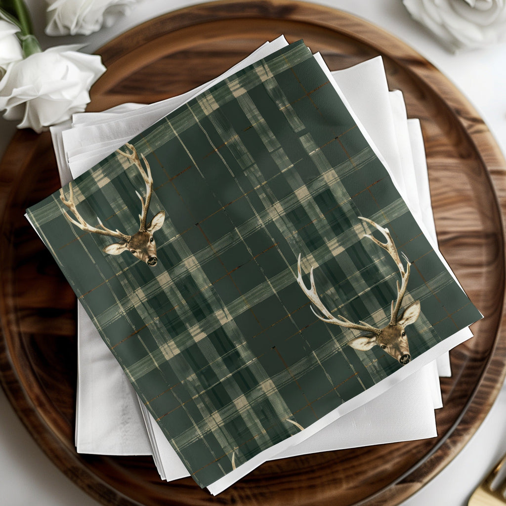 Seamless Hunting Pattern Dark Green Mens Winter Seamless Pattern - Moore and Mountain