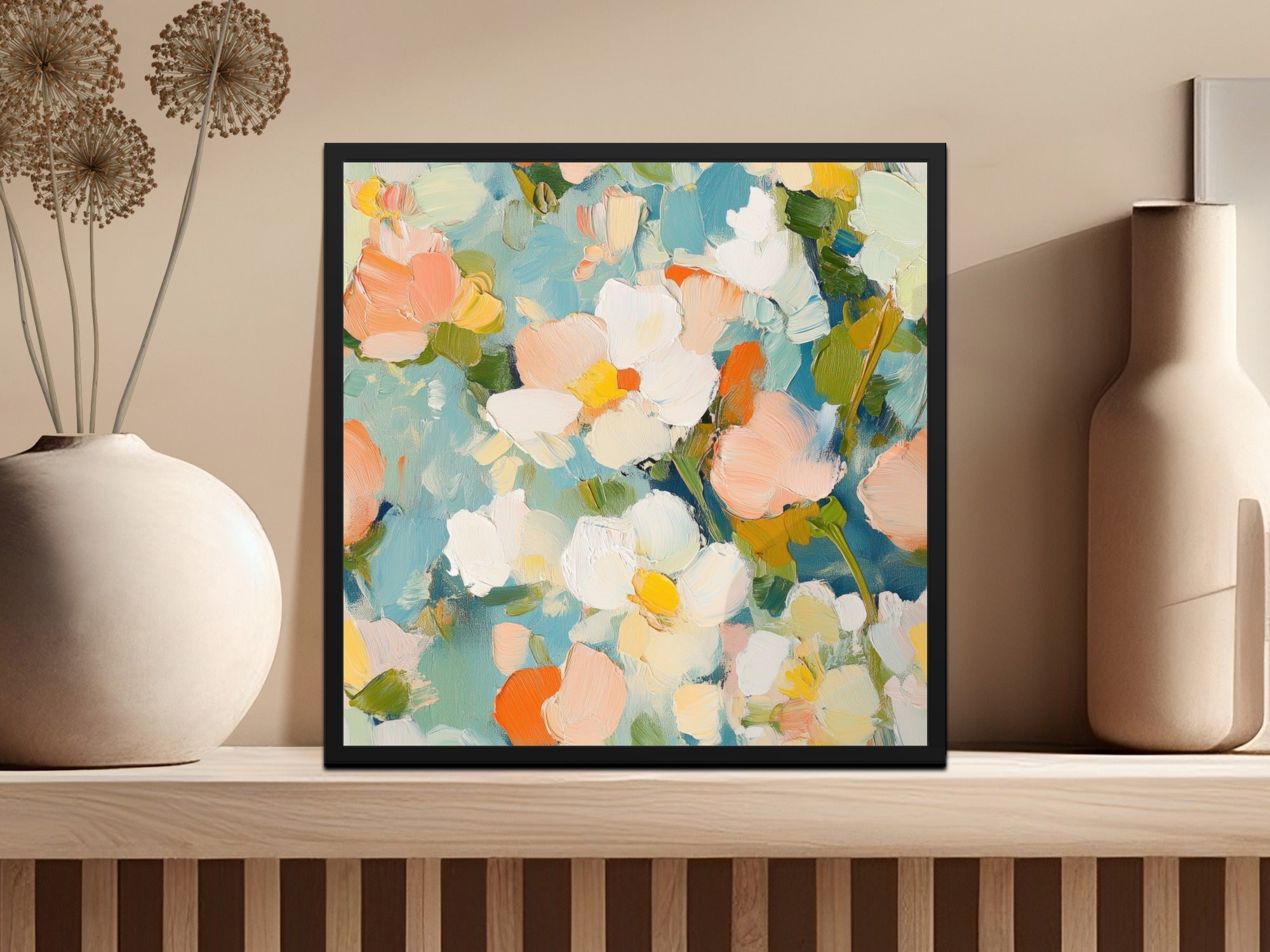 Seamless Impressionistic Blooming Floral Fine Art Pattern - Moore and Mountain