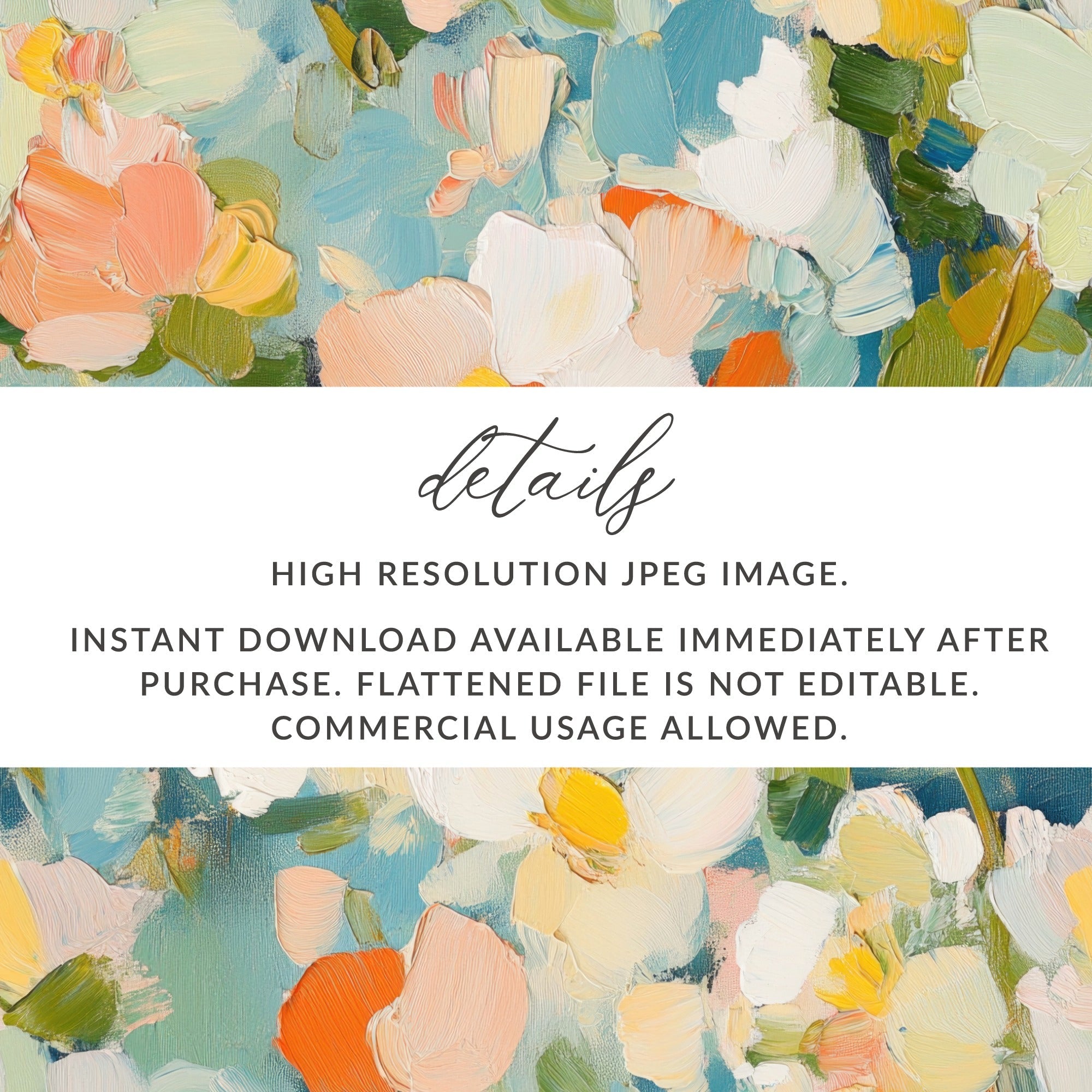 Seamless Impressionistic Blooming Floral Fine Art Pattern - Moore and Mountain