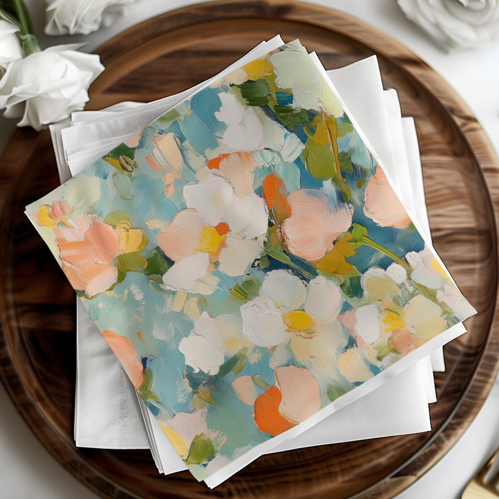 Seamless Impressionistic Blooming Floral Fine Art Pattern - Moore and Mountain