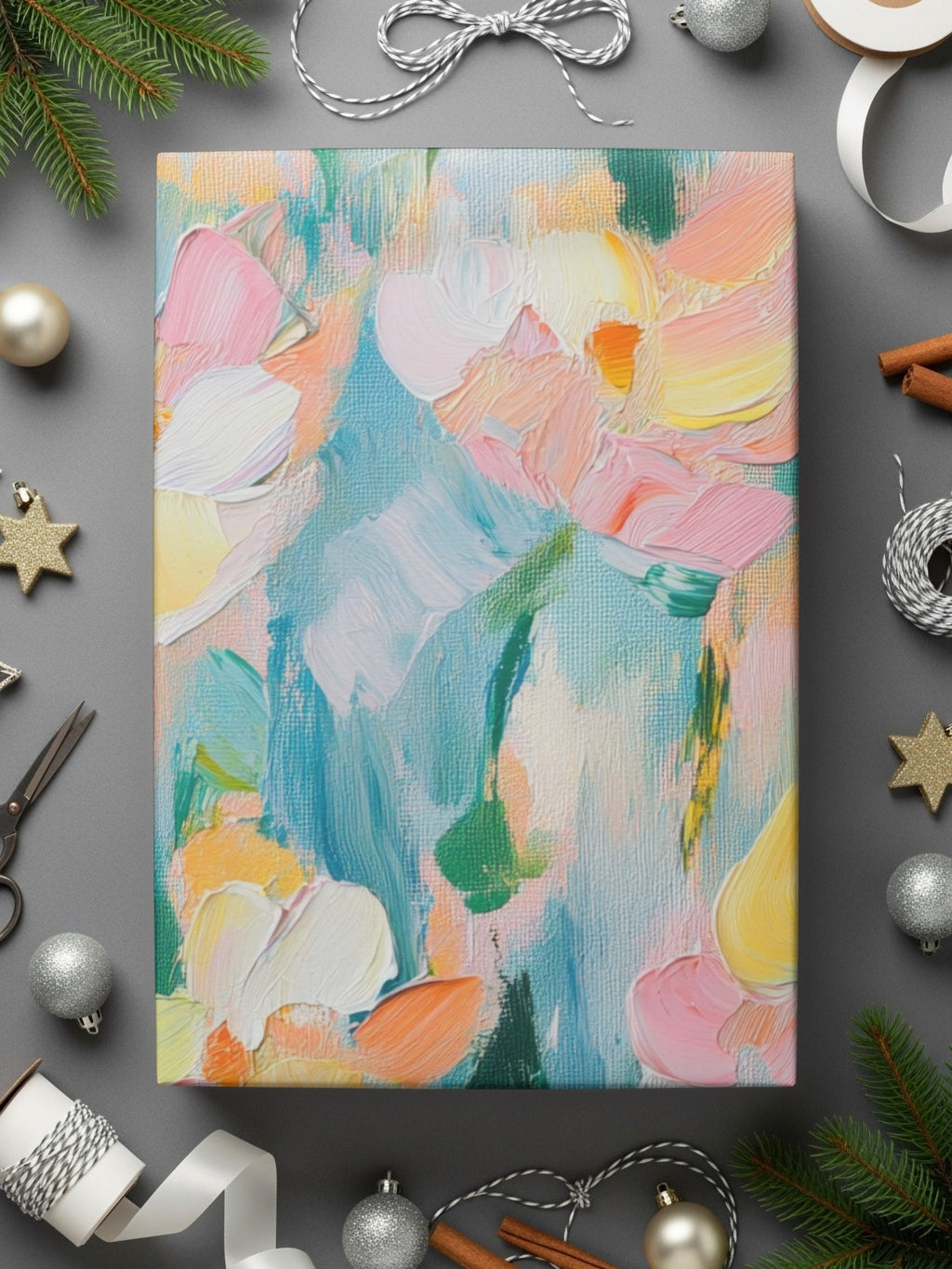 Seamless Impressionistic Floral Acrylic Fine Art Digital - Moore and Mountain