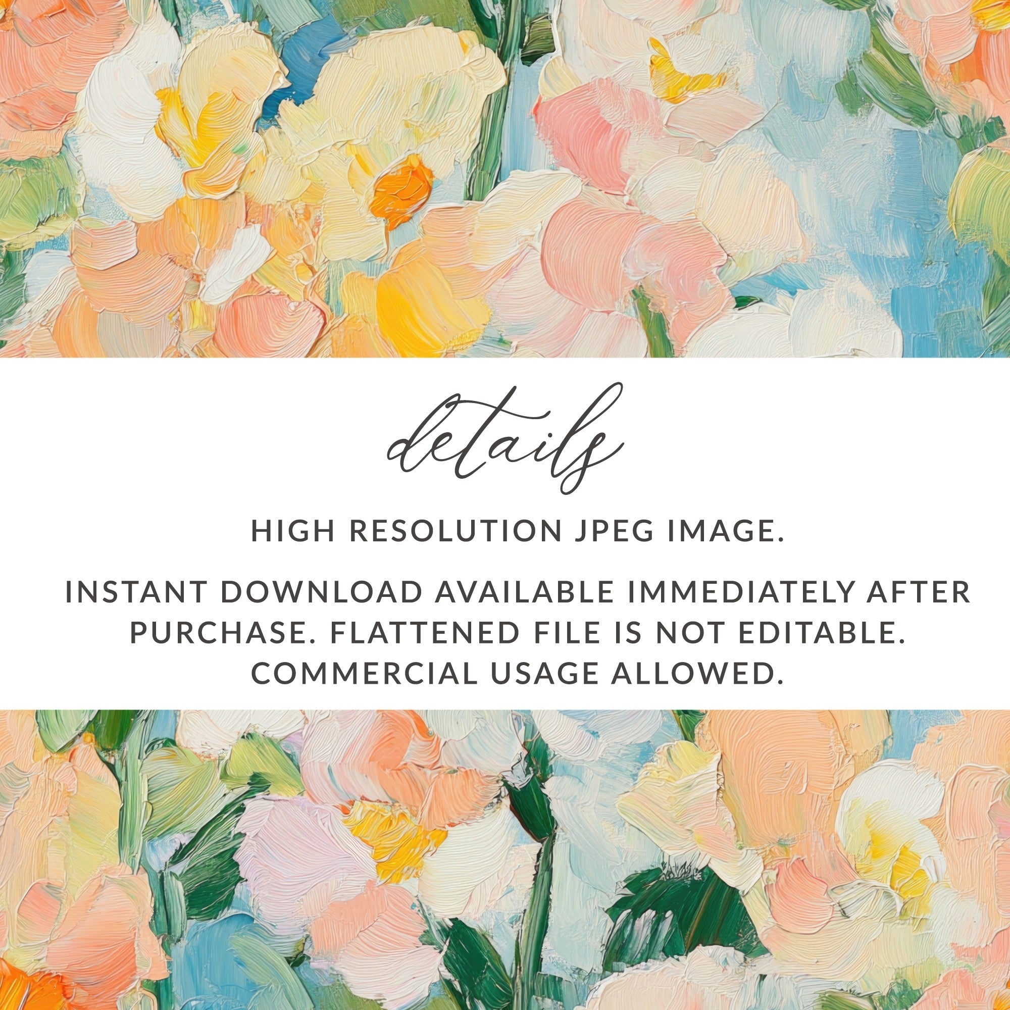 Seamless Impressionistic Floral Art Wall Decor Home Interior - Moore and Mountain