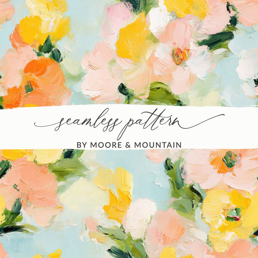 Seamless Impressionistic Floral Delight Texture Fine Art - Moore and Mountain