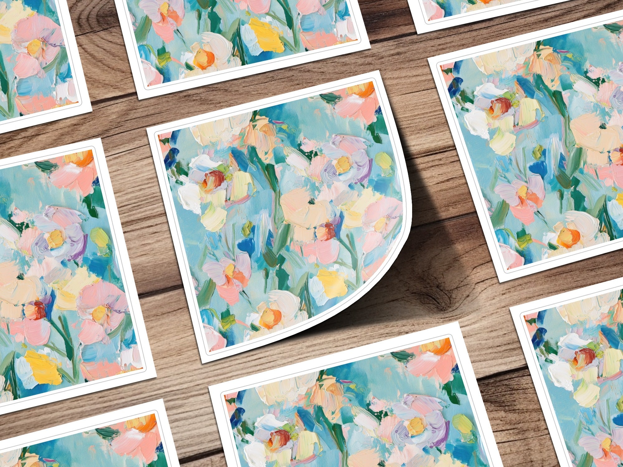 Seamless Impressionistic Floral Design Background Digital - Moore and Mountain