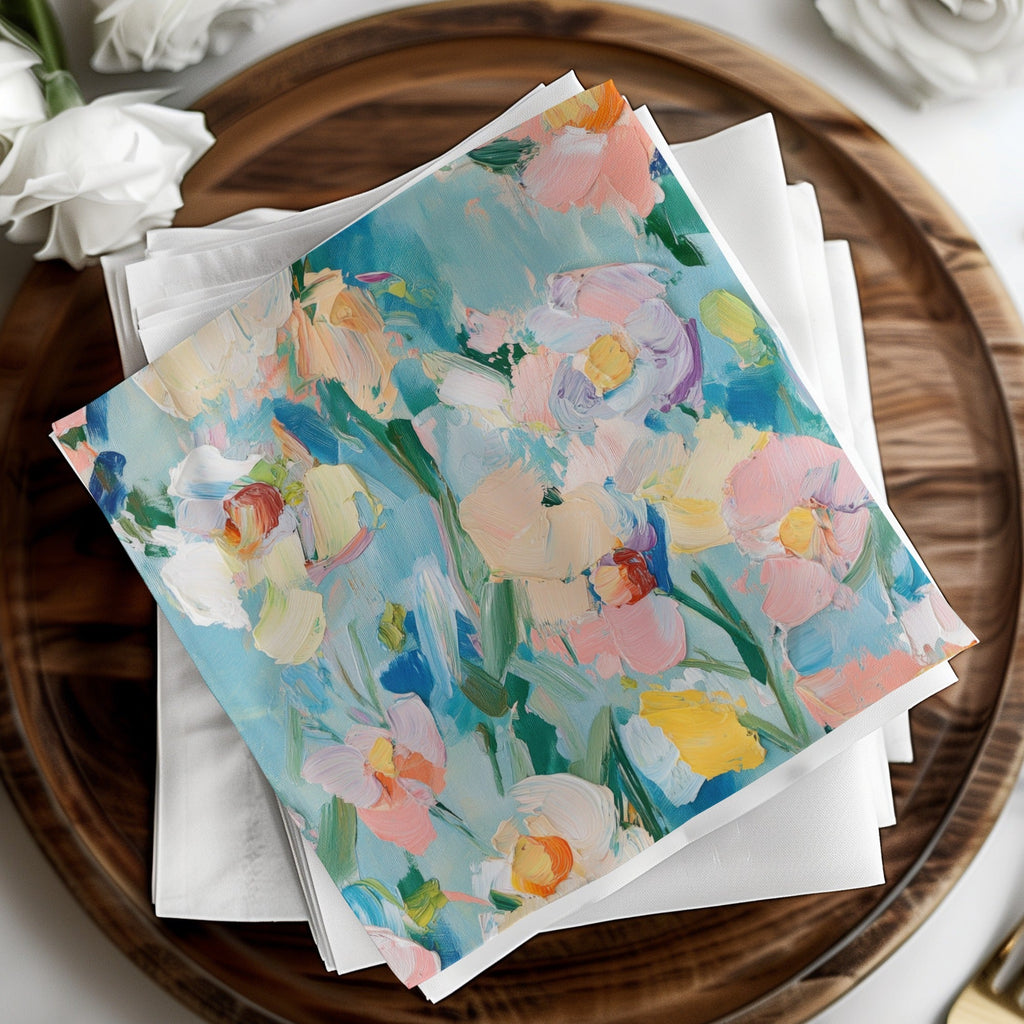 Seamless Impressionistic Floral Design Background Digital - Moore and Mountain