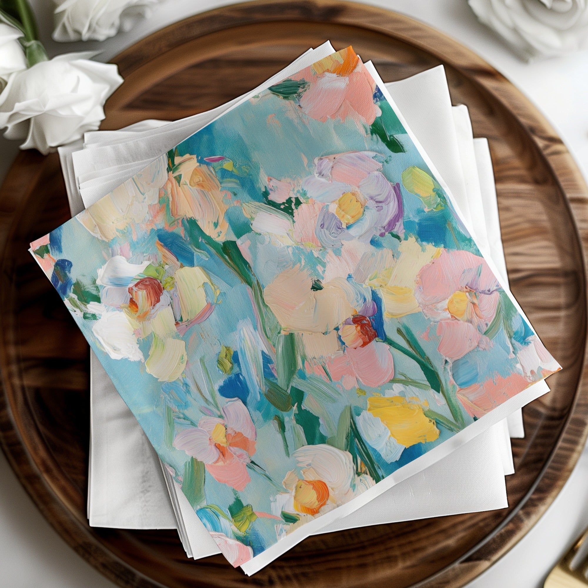 Seamless Impressionistic Floral Design Background Digital - Moore and Mountain