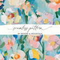 Seamless Impressionistic Floral Design Background Digital - Moore and Mountain