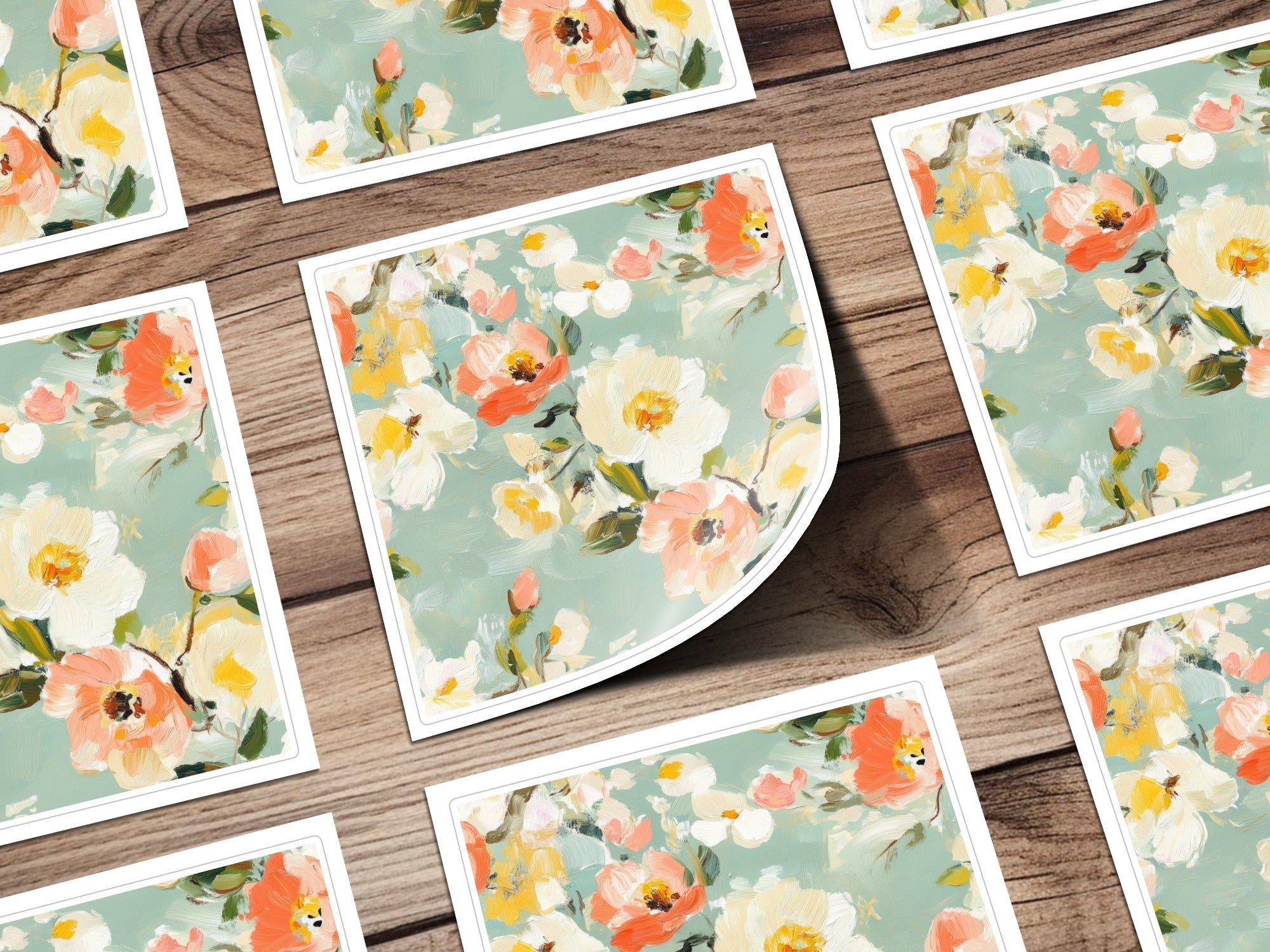 Seamless Impressionistic Floral Design Digital - Moore and Mountain