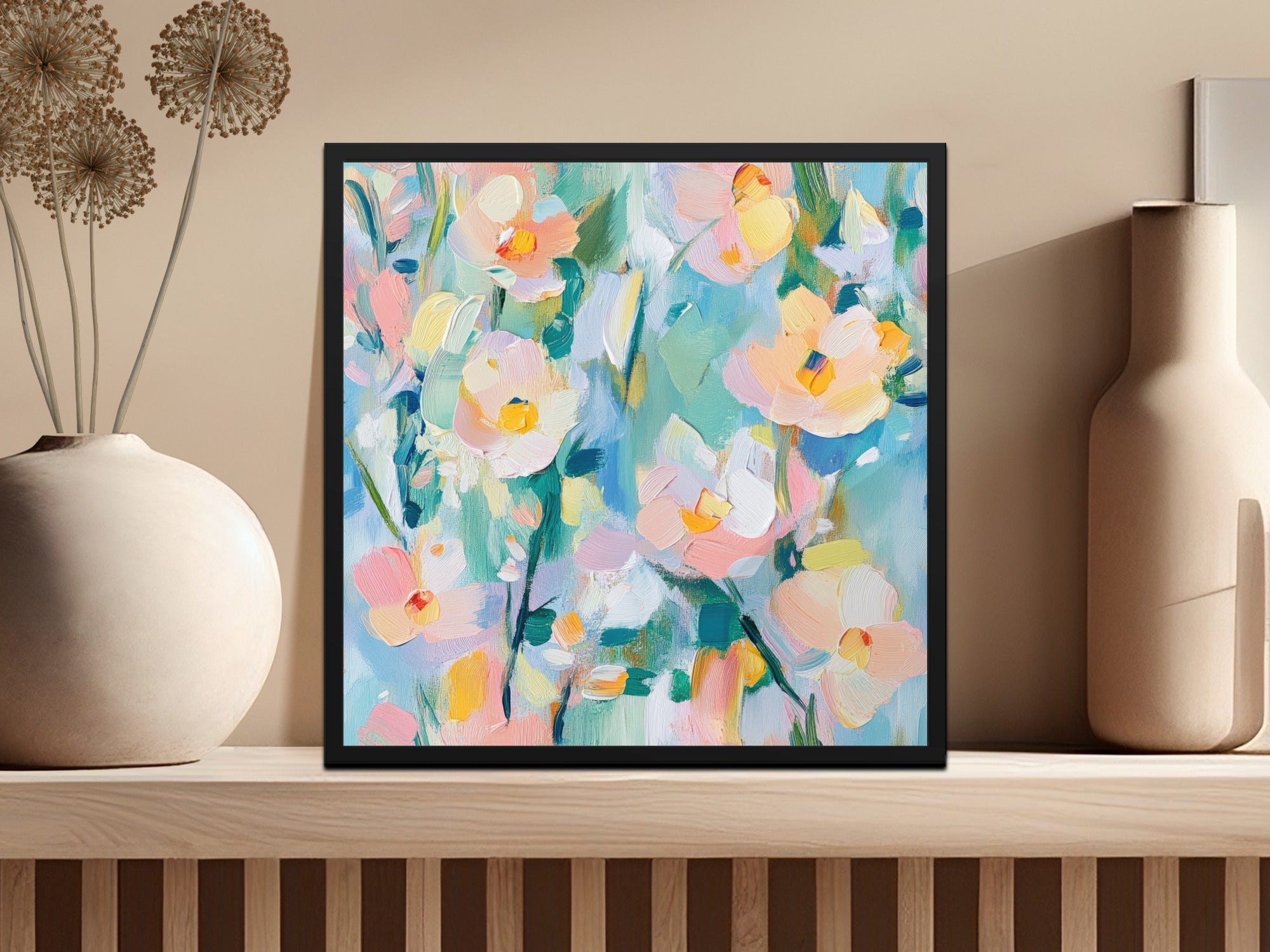 Seamless Impressionistic Floral Design Gentle Colors Digital - Moore and Mountain