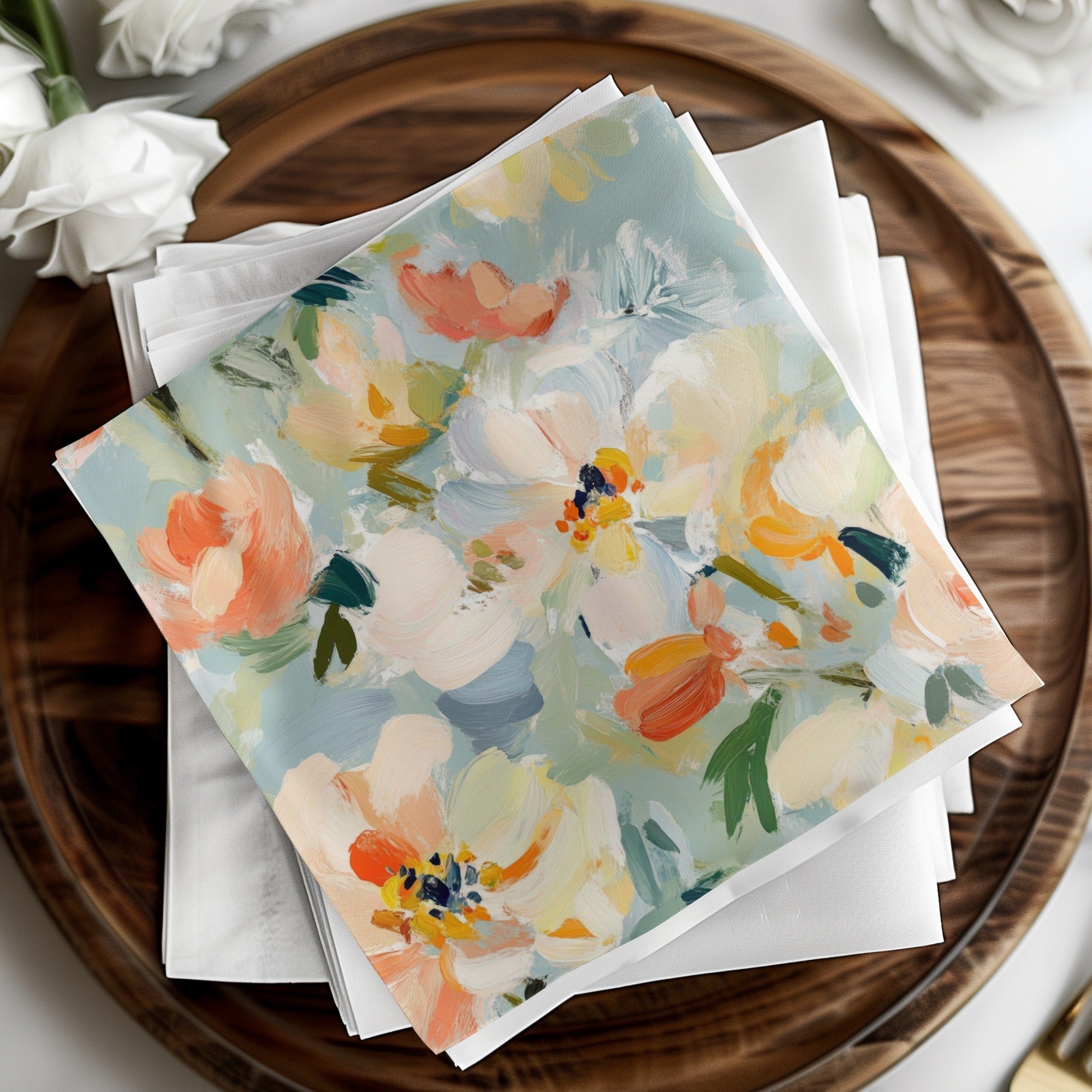 Seamless Impressionistic Floral Field Abstract painted Art - Moore and Mountain