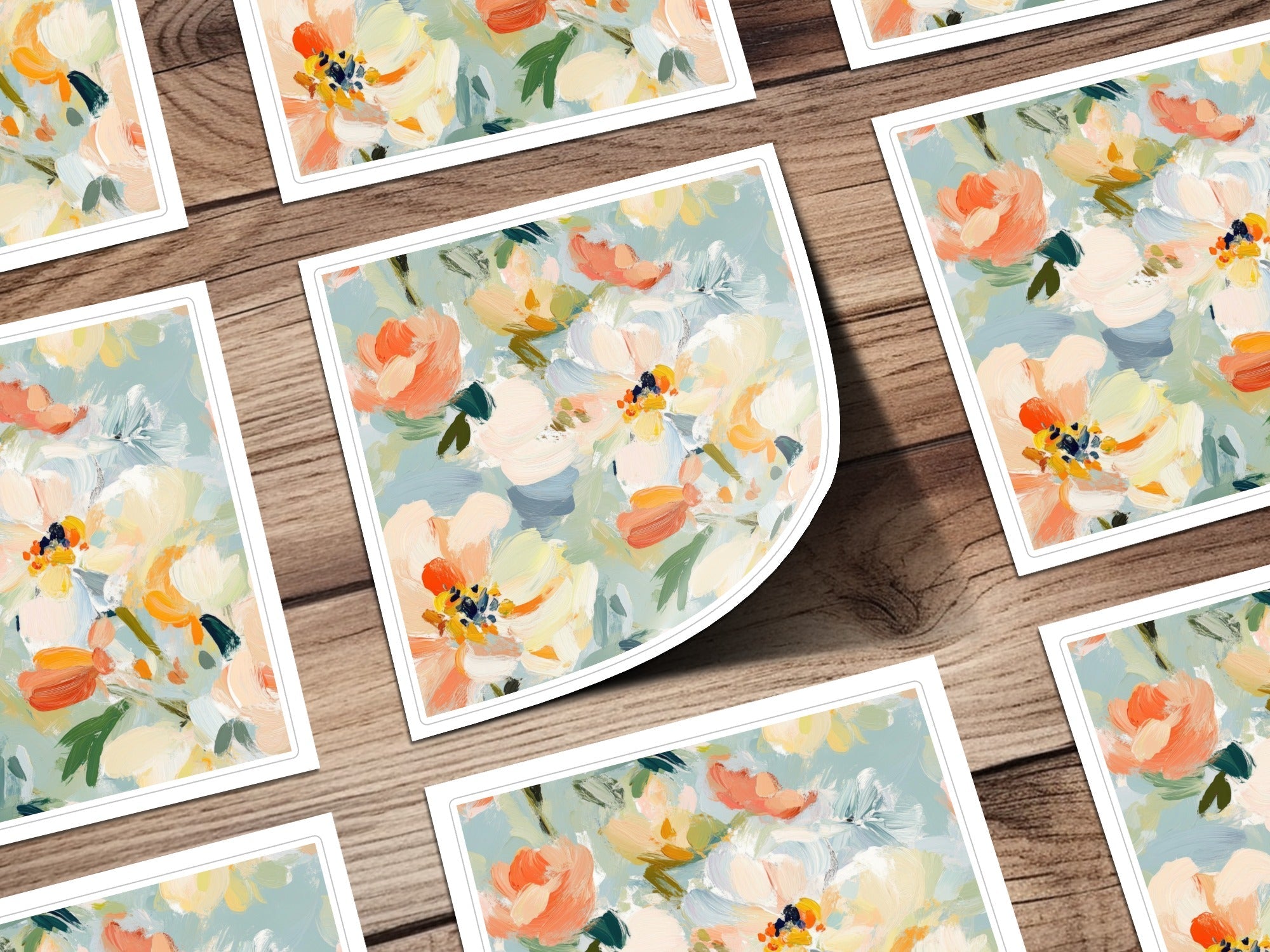 Seamless Impressionistic Floral Field Abstract painted Art - Moore and Mountain