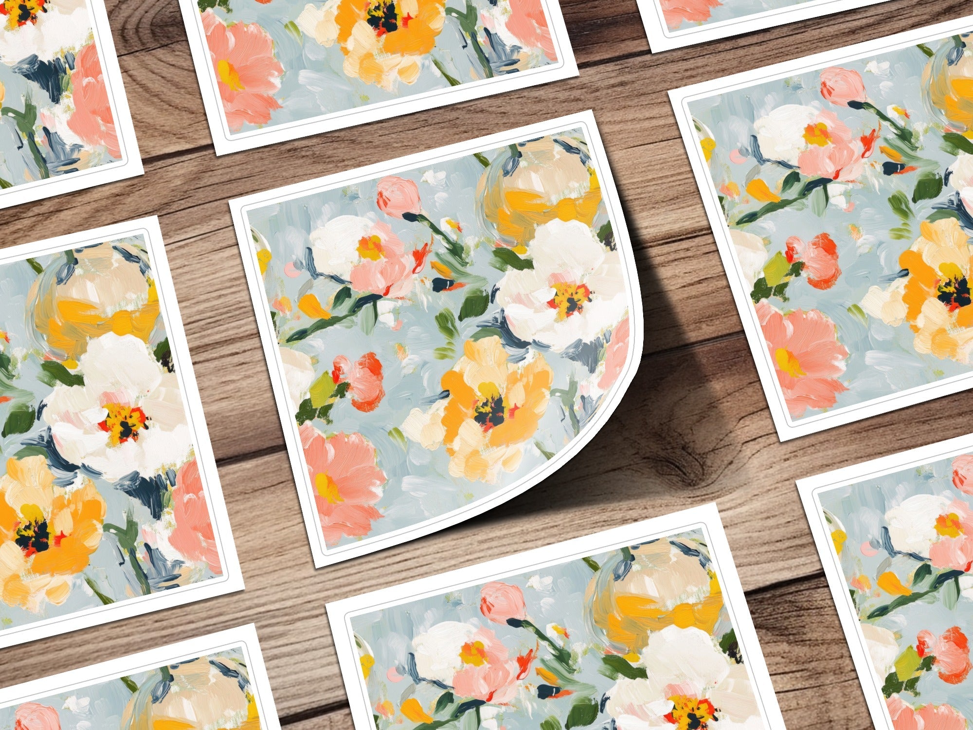 Seamless Impressionistic Floral Garden Painting Digital - Moore and Mountain