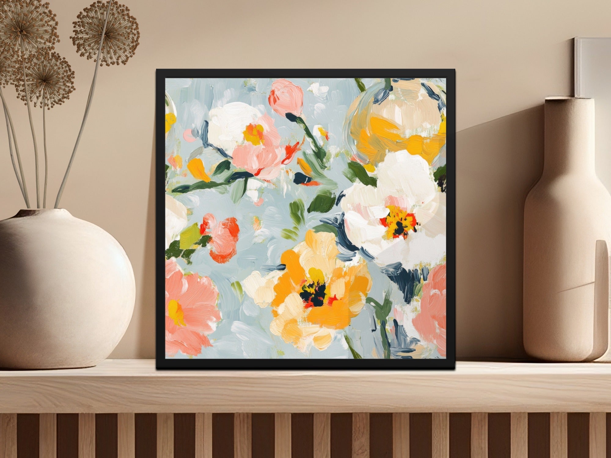 Seamless Impressionistic Floral Garden Painting Digital - Moore and Mountain