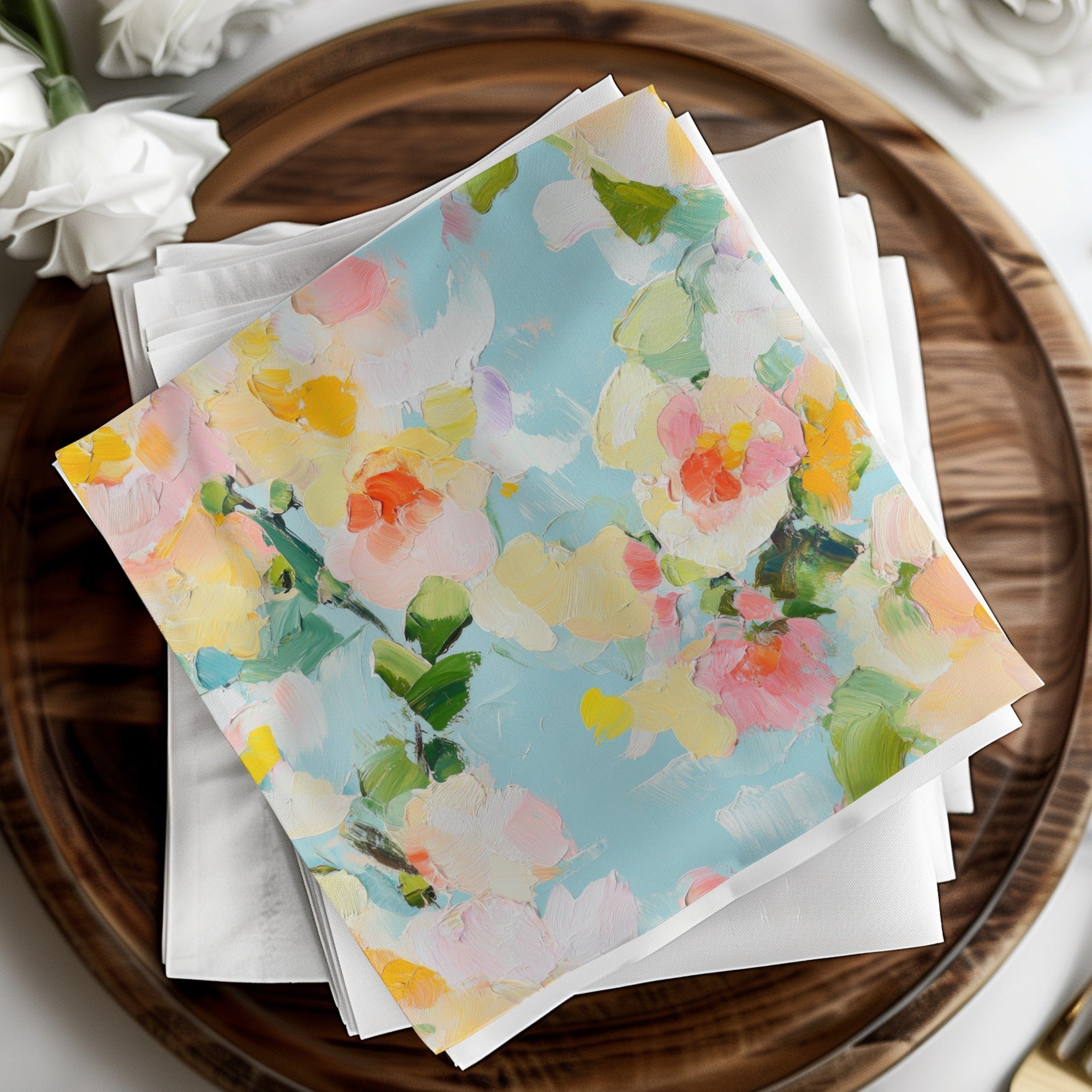 Seamless Impressionistic Painted Floral Design Digital - Moore and Mountain