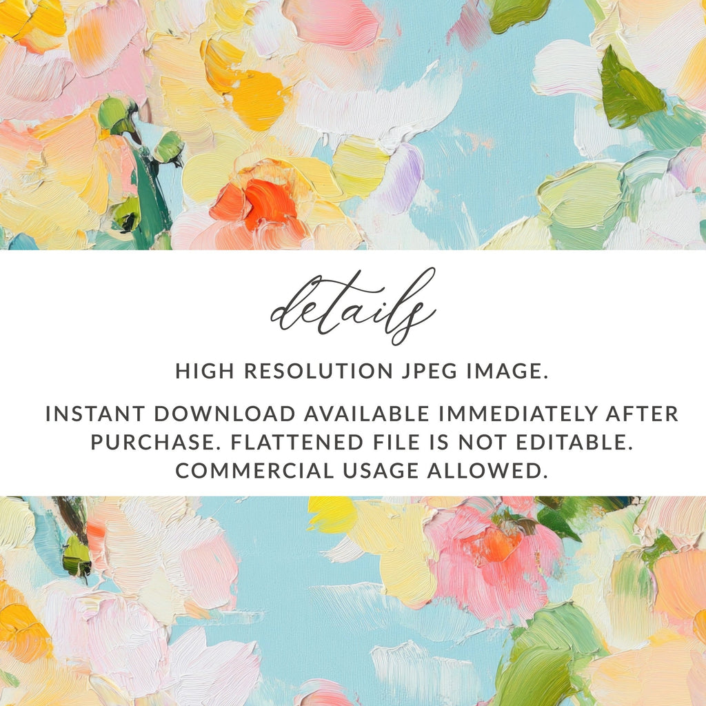 Seamless Impressionistic Painted Floral Design Digital - Moore and Mountain