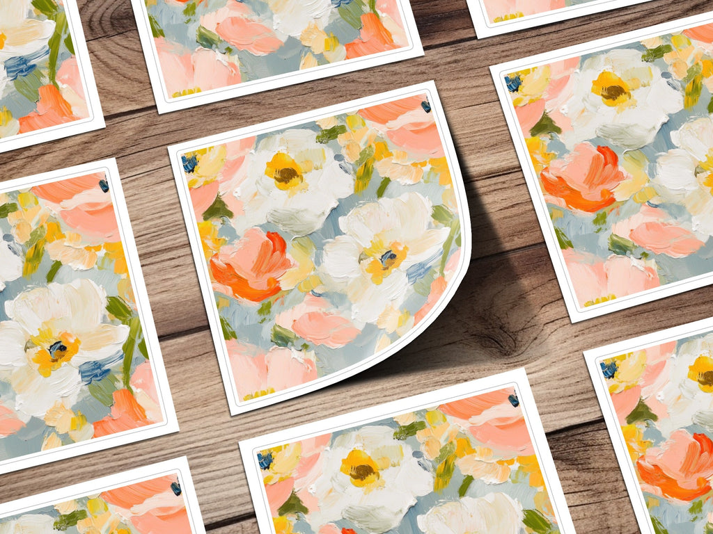 Seamless Impressionistic Painted Floral Pattern Design - Moore and Mountain