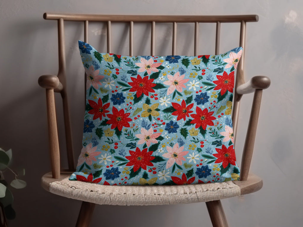 Seamless Poinsettia Pattern Preppy Christmas Background - Moore and Mountain