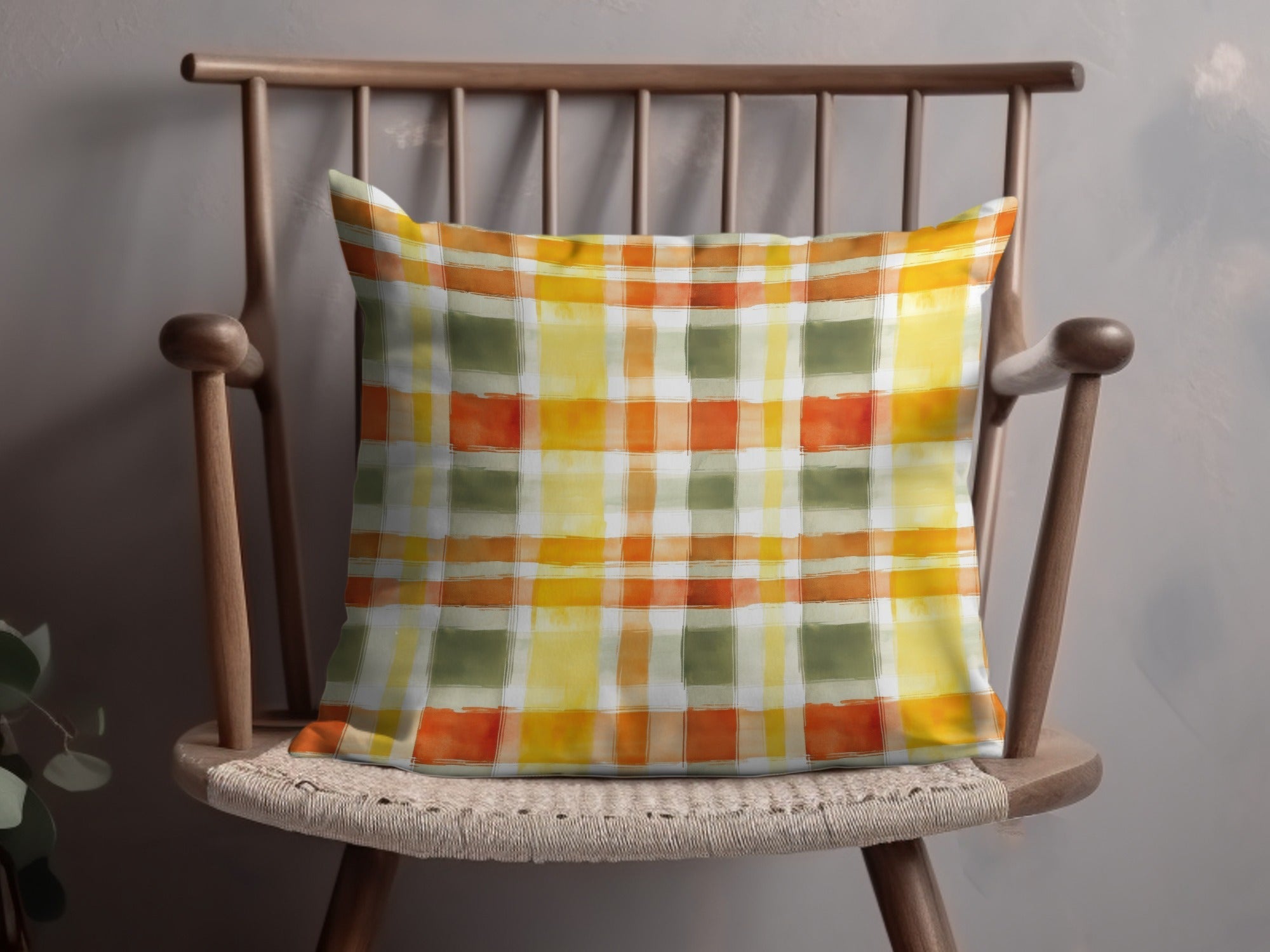 Seamless Rustic Autumn Plaid Pattern In Warm Hues Digital - Moore and Mountain