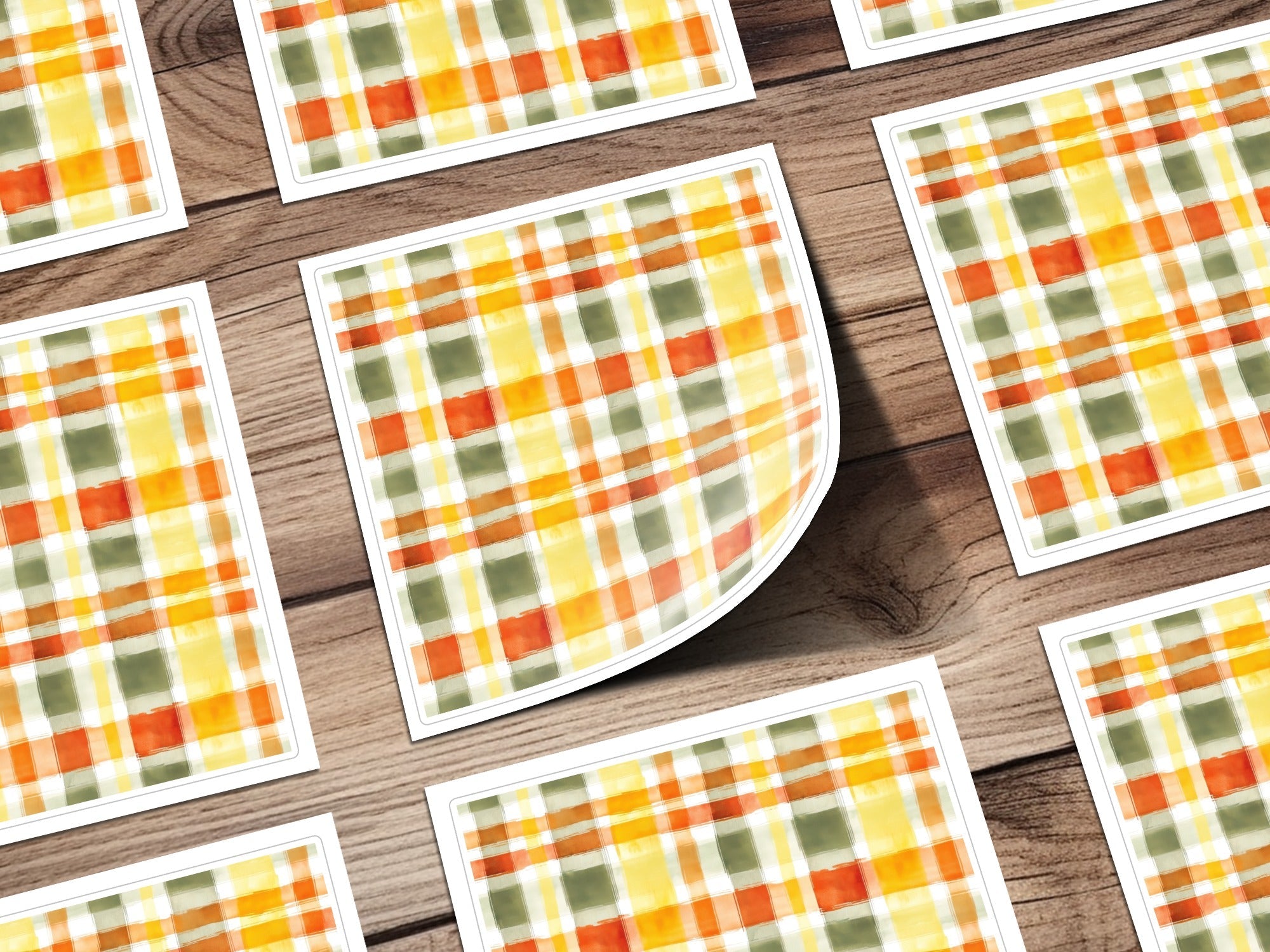 Seamless Rustic Autumn Plaid Pattern In Warm Hues Digital - Moore and Mountain