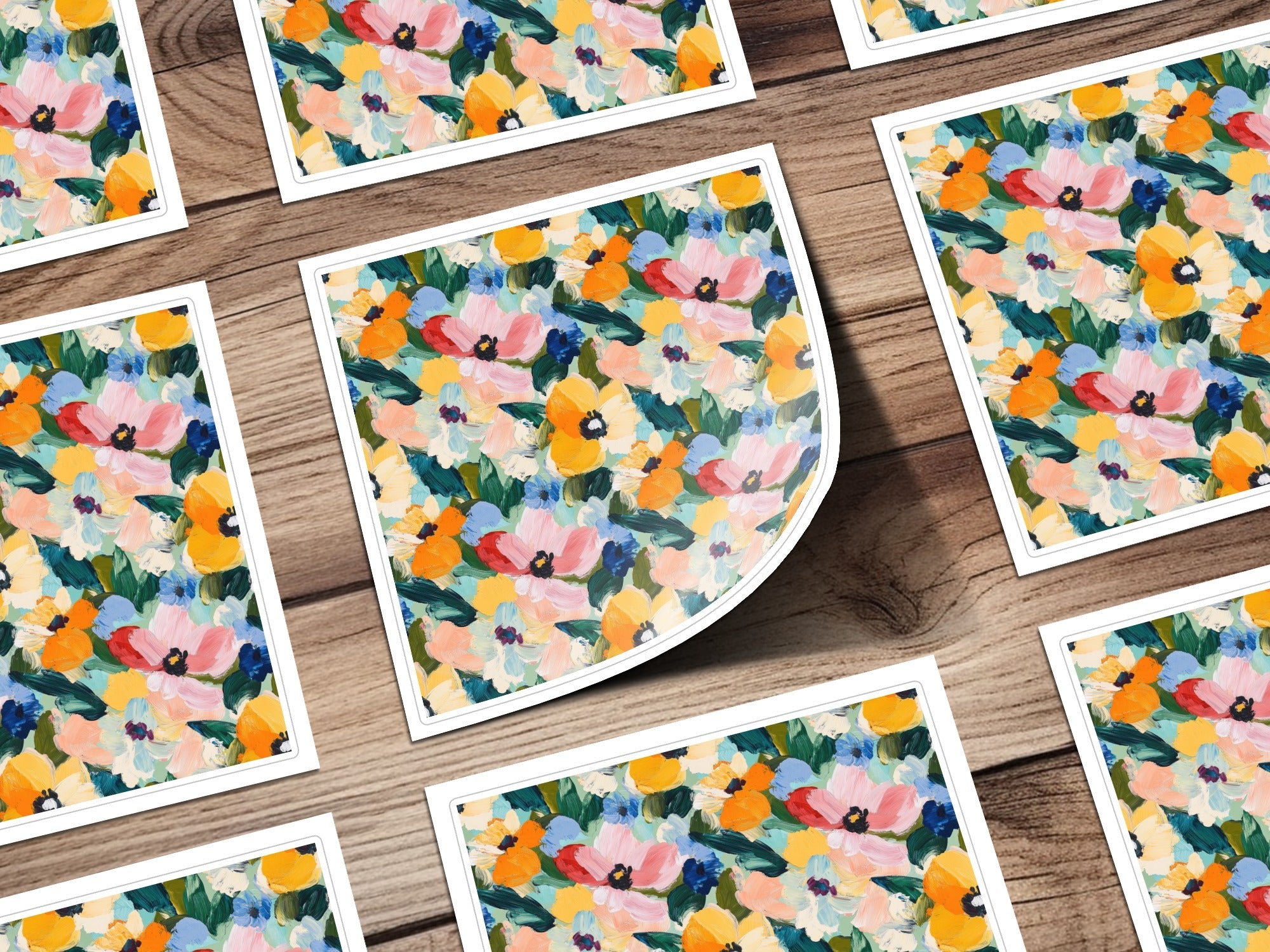 Springtime Acrylic Floral with Jewel Tones Digital - Moore and Mountain