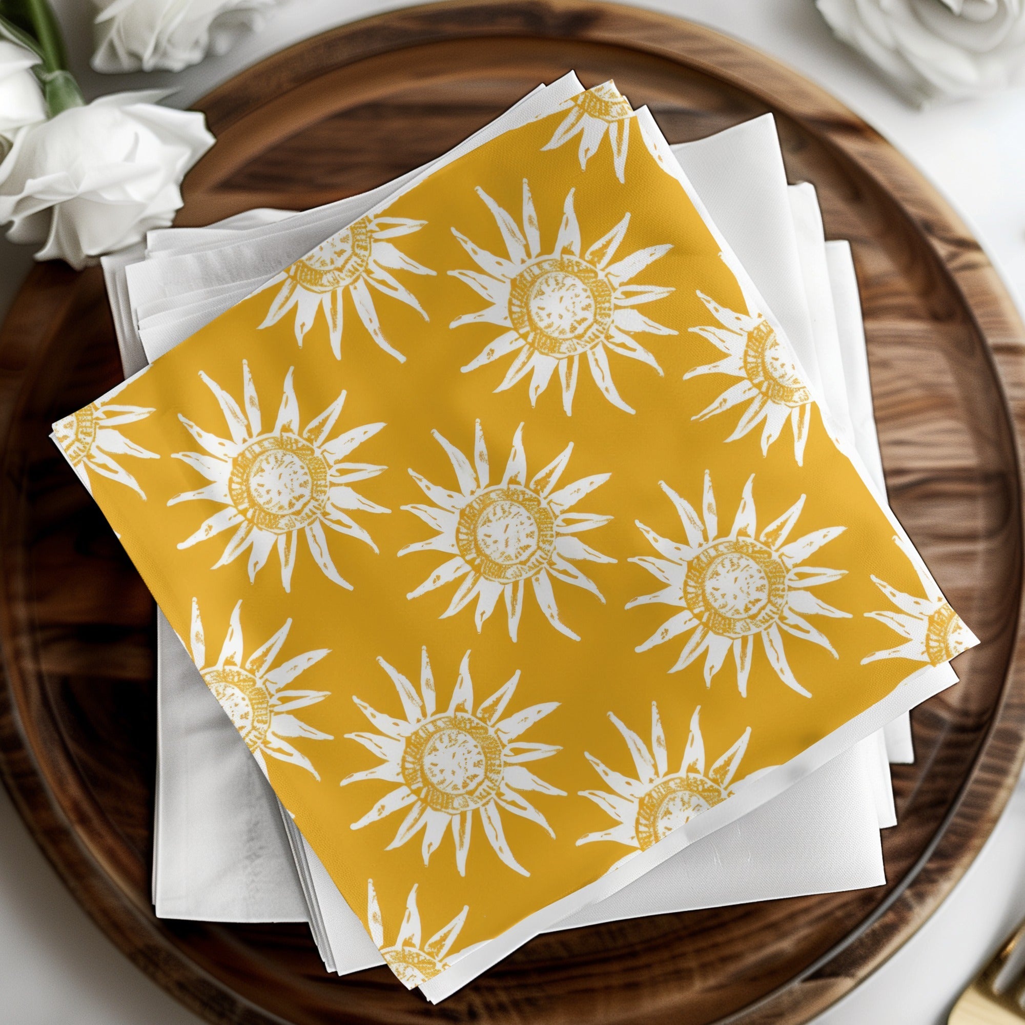 Sun Digital Paper, Seamless Pattern, Sunshine Design, Summer Digital Paper, Sunburst Digital Download, Bright Background, JPEG Files - Moore and Mountain