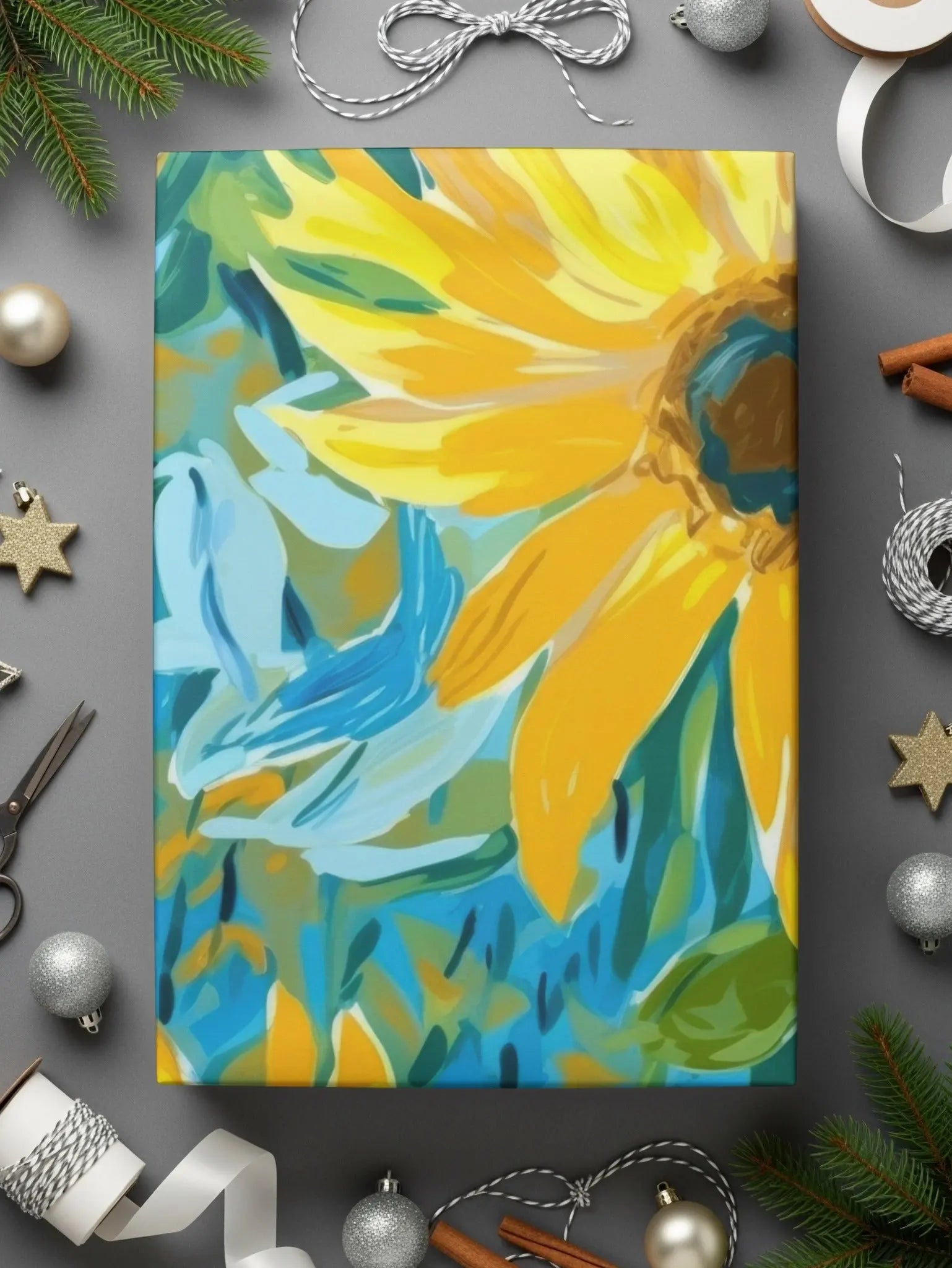 Sunflower Digital Paper, Floral Pattern JPEG, Seamless Texture, Sunny Summer Design, Scrapbooking, Crafts, Fabric Print, Backgrounds - Moore and Mountain