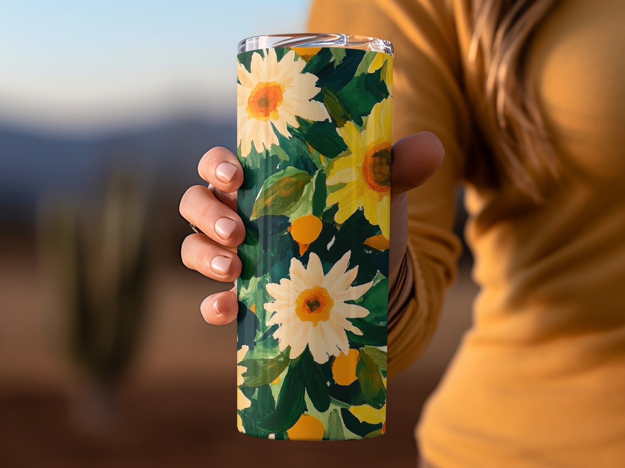 Sunflower Digital Paper, Floral Seamless Pattern, Summer Flowers, Hand Painted Style, Repeating Pattern, Fabric Design, Digital Download - Moore and Mountain