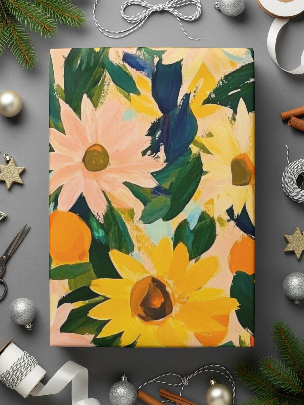 Sunflower Digital Seamless Pattern, Lemon Summer Print, JPEG File, Printable Fabric Design, Floral Pattern, Yellow Flower Design - Moore and Mountain