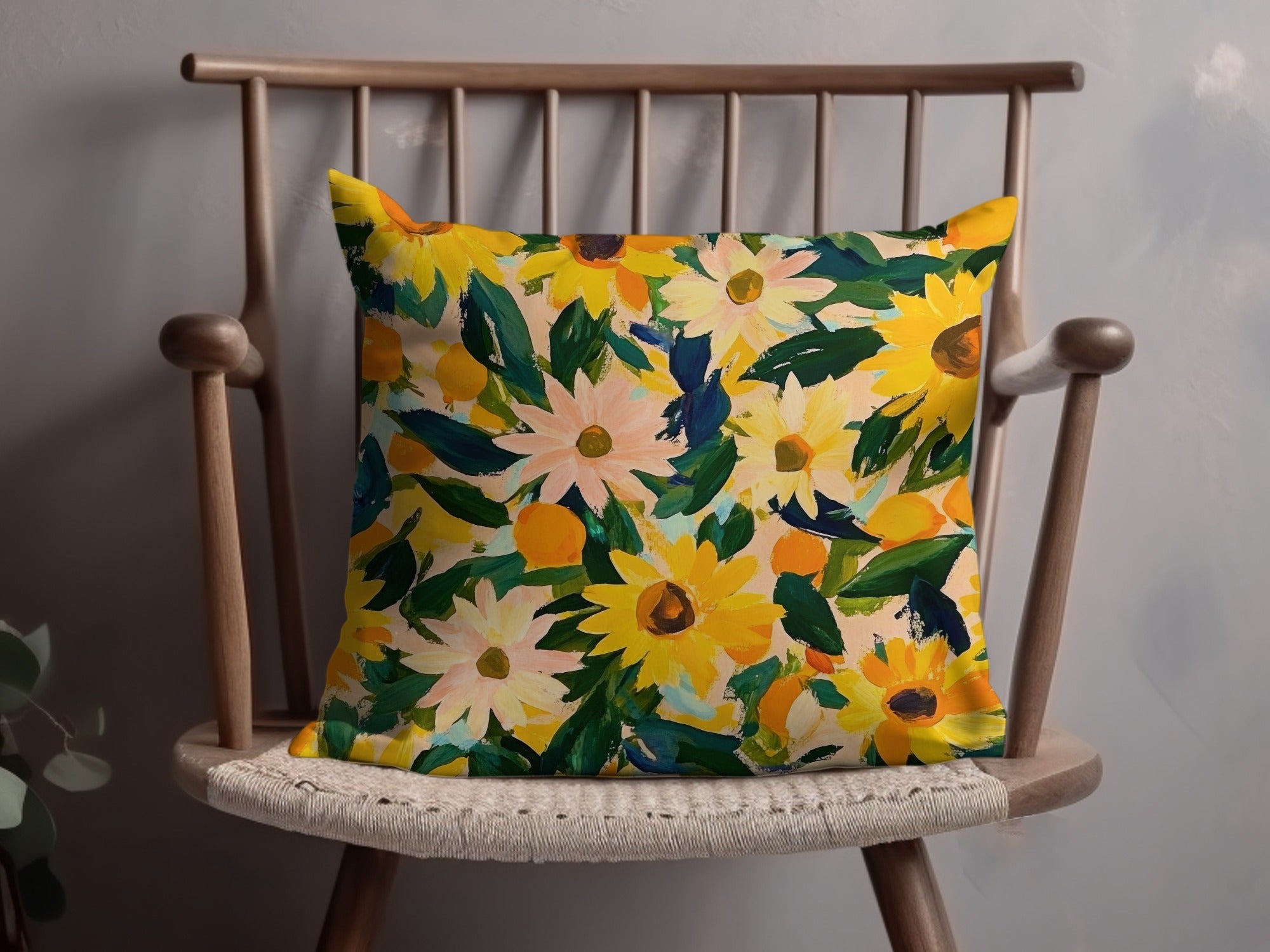 Sunflower Digital Seamless Pattern, Lemon Summer Print, JPEG File, Printable Fabric Design, Floral Pattern, Yellow Flower Design - Moore and Mountain