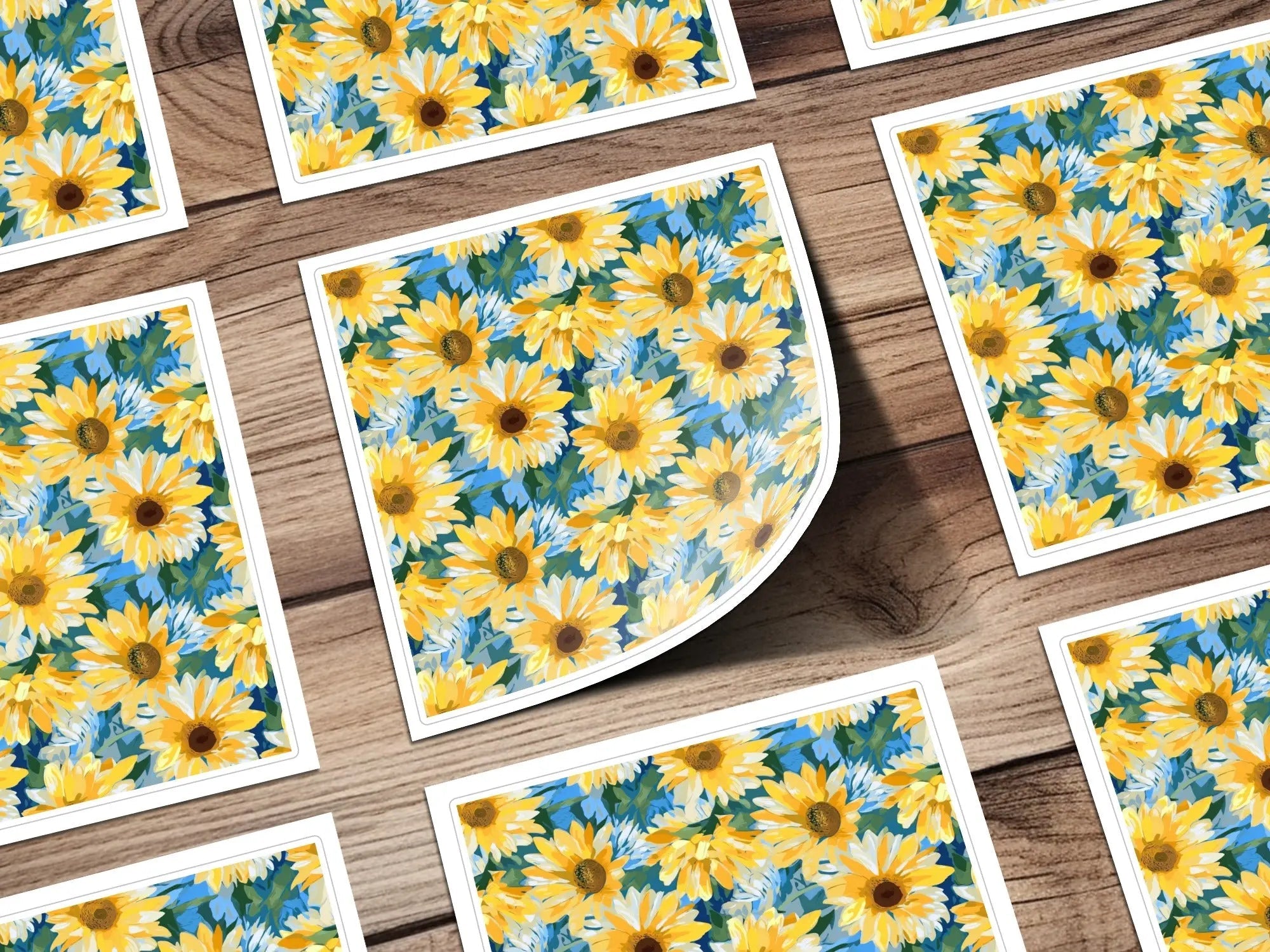 Sunflower Seamless Pattern Digital Paper, Floral Design, Summer Background, Digital Download for Fabric, Scrapbooking, Craft Projects - Moore and Mountain