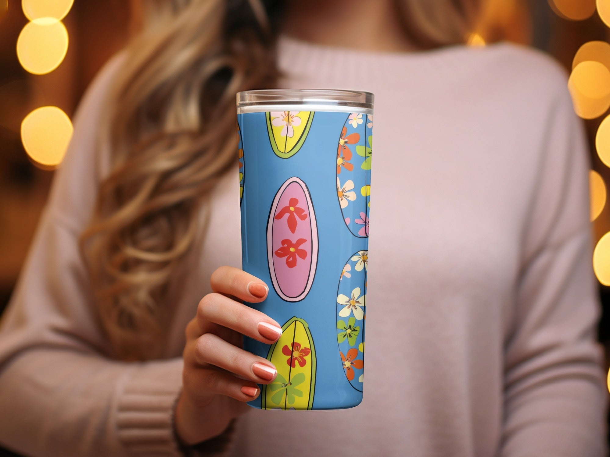 Surfboard Seamless Pattern Digital Paper, Hawaiian Floral Design, Tropical Summer Vibes, Repeating Pattern, 12x12 JPEG, Instant Download - Moore and Mountain