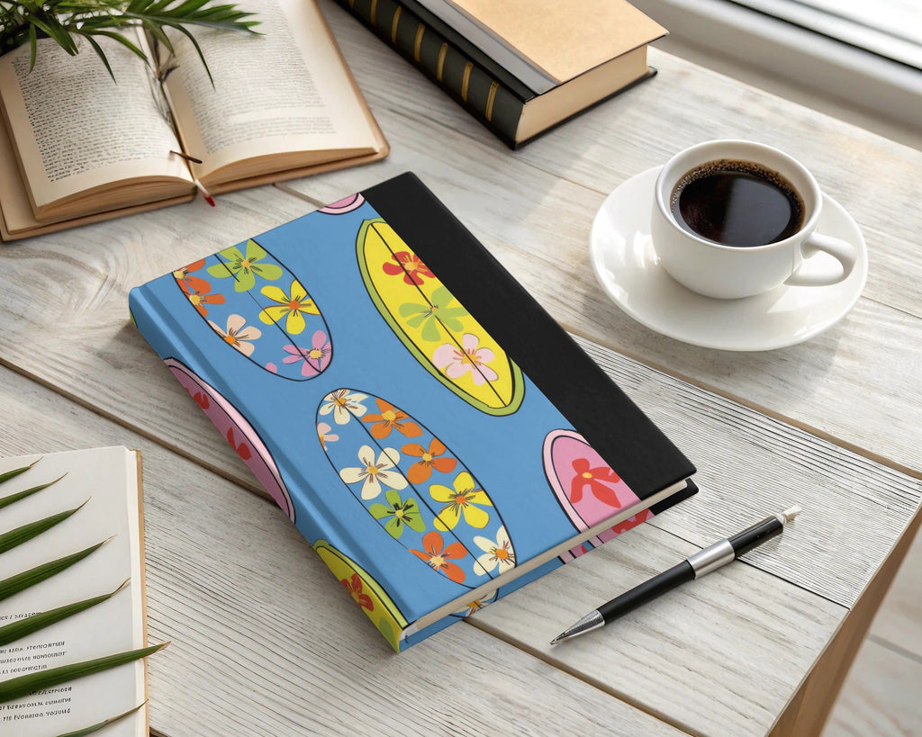 Surfboard Seamless Pattern Digital Paper, Hawaiian Floral Design, Tropical Summer Vibes, Repeating Pattern, 12x12 JPEG, Instant Download - Moore and Mountain