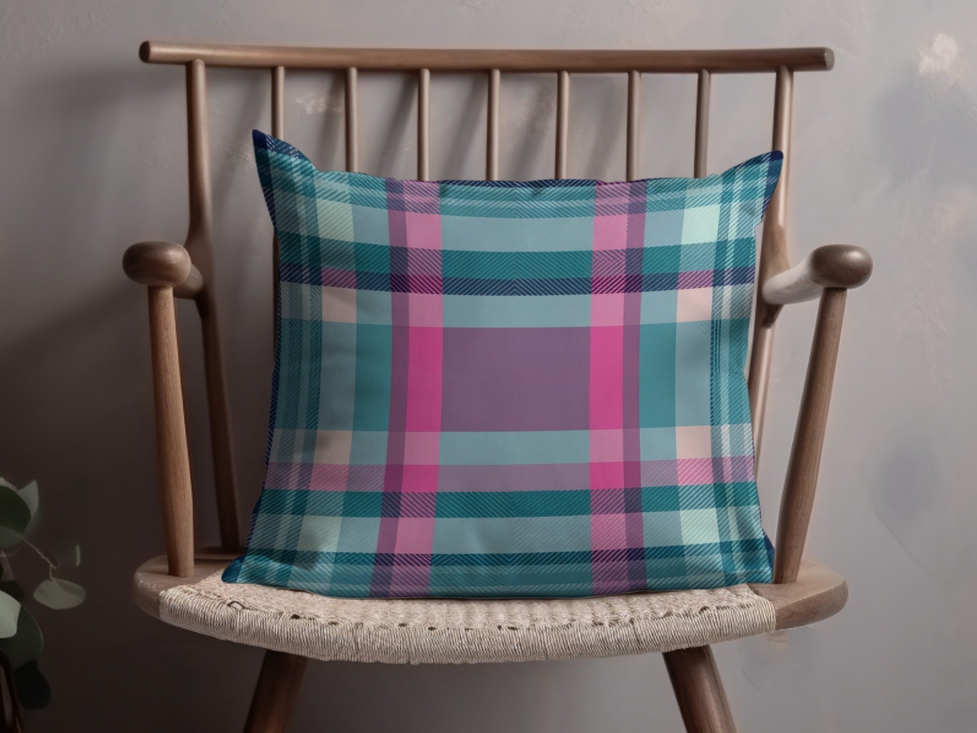 Teal Pink Plaid Digital Paper, Seamless Tartan Pattern, Commercial Use, Fabric Design, Scrapbook Paper, Digital Backgrounds - Moore and Mountain